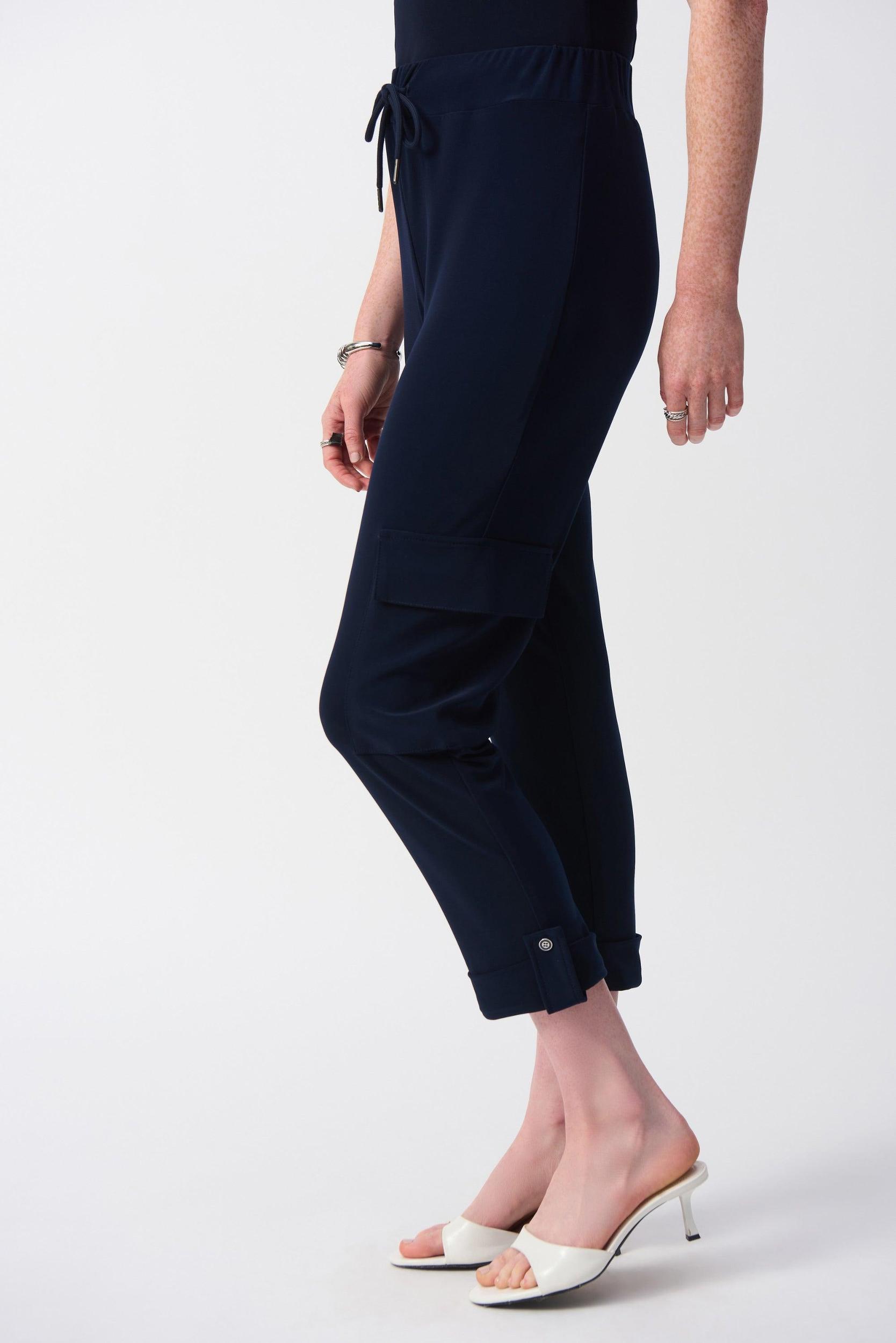 Silky Knit Jogger Pull-On Pants- Midnight Blue Product Image
