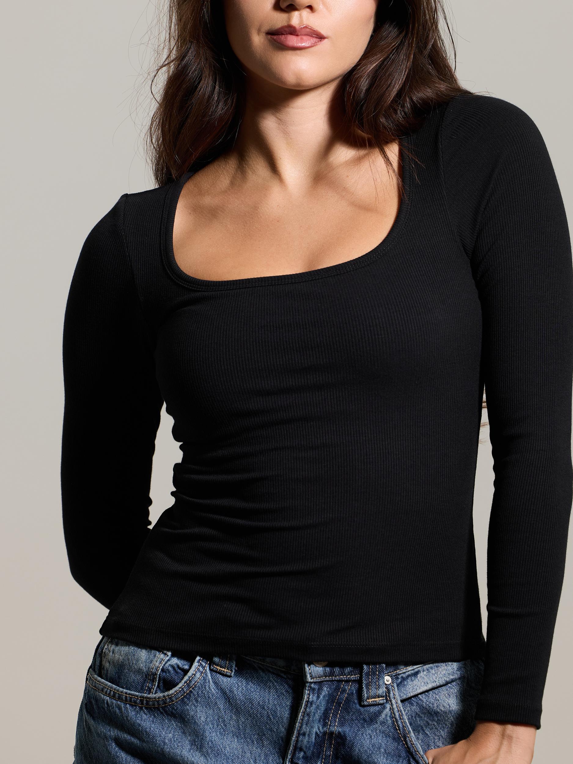 Bamboo Long Sleeve Scoop Neck Brami (Full Length) Product Image