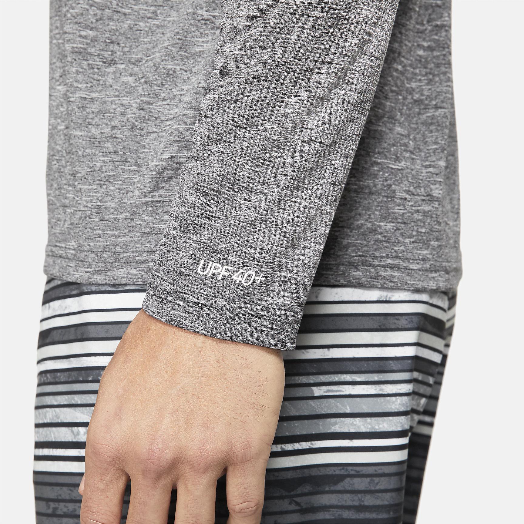 Nike Men's Heathered Long-Sleeve Hydroguard Swim Shirt Product Image