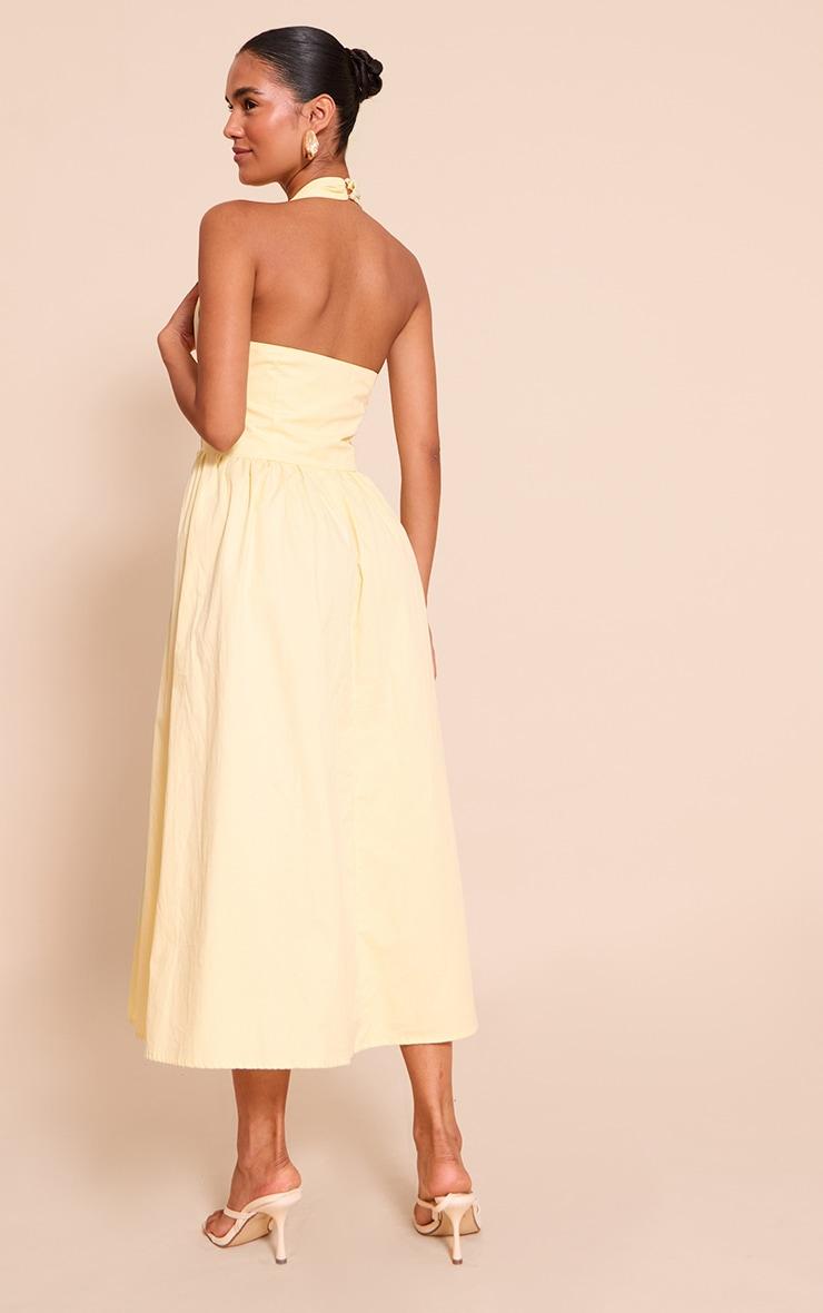 Lemon Woven Halterneck Sleeveless Midaxi Dress Product Image
