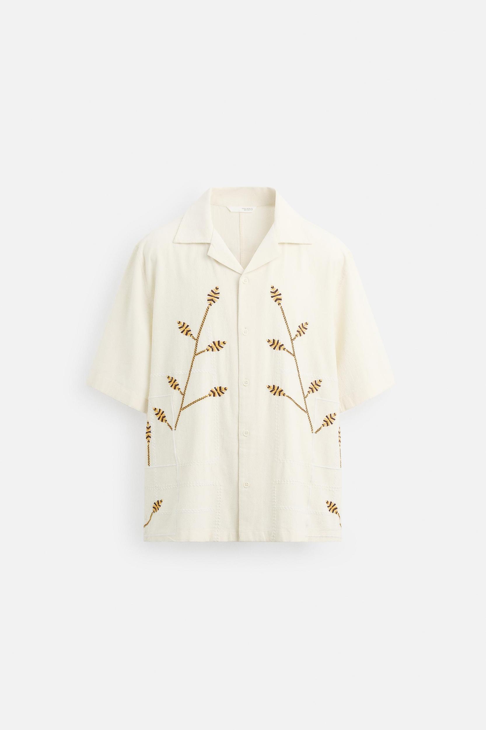 CONTRAST EMBROIDERY SHIRT Product Image
