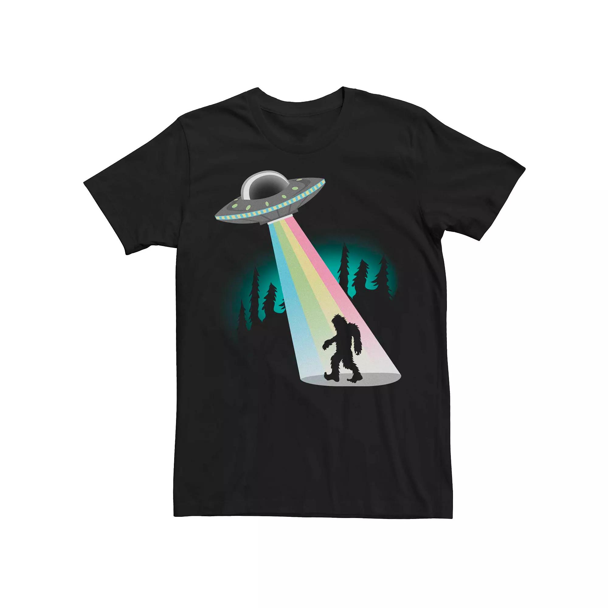 Men's UFO Rainbow Sasquatch Graphic Tee,  Product Image