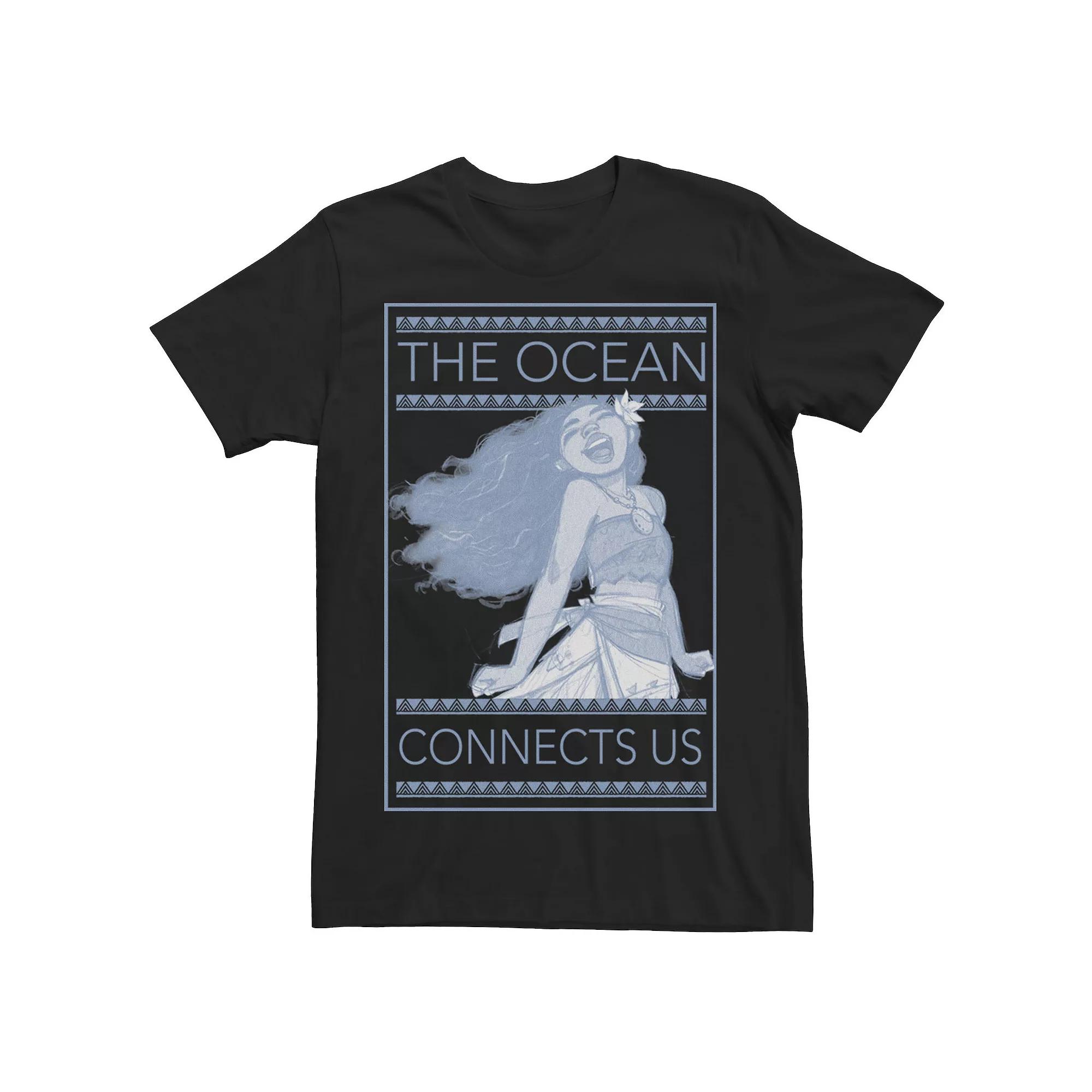 Disney's Moana Men's The Ocean Connects Us Box Tee,  Product Image