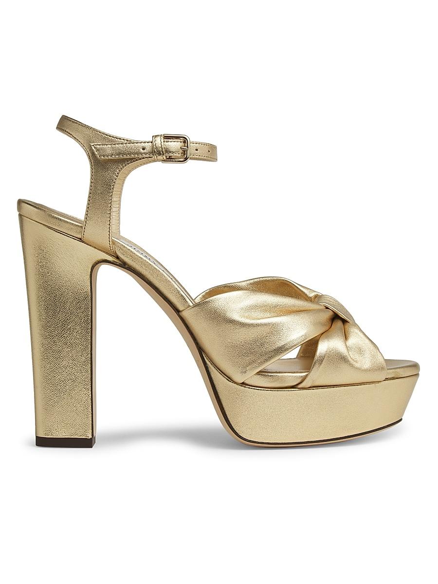 Womens Heloise 120MM Metallic Leather Platform Sandals Product Image