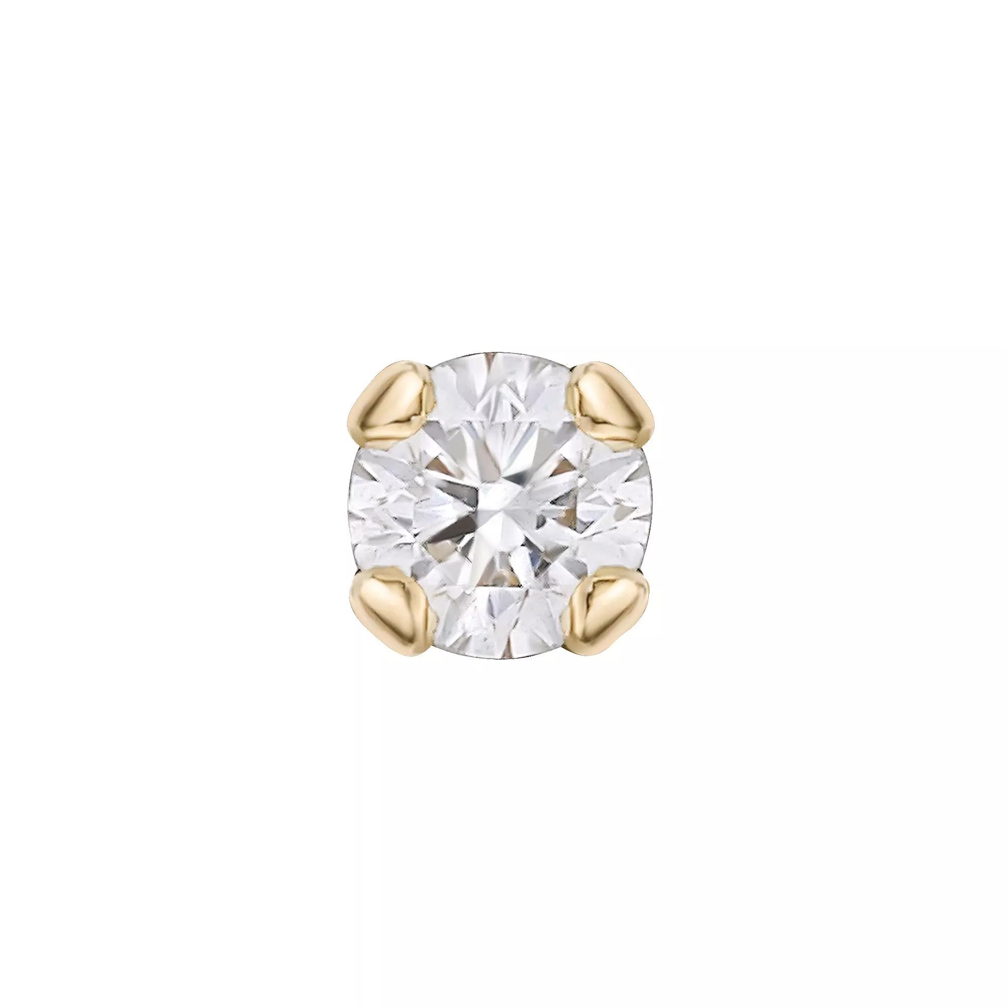 Lila Moon 14k Gold 1.7 mm Diamond Accent Nose Stud, Women's, 14k Whgold Product Image