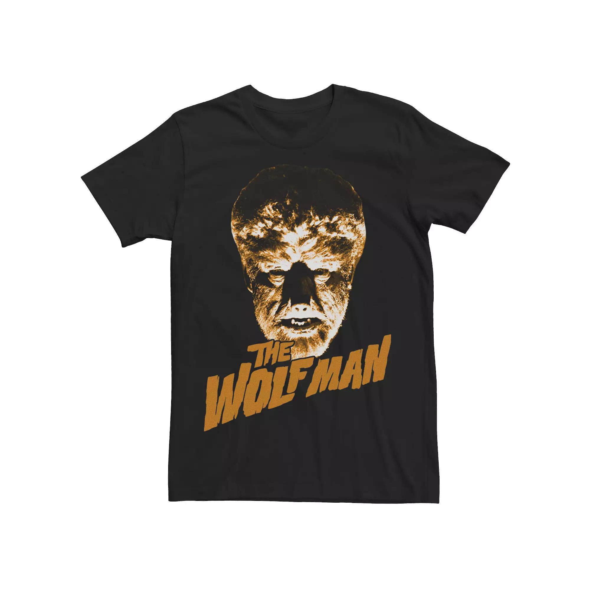 Men's Universal Monsters The Wolfman Orange Hue Portrait Graphic Tee,  Product Image