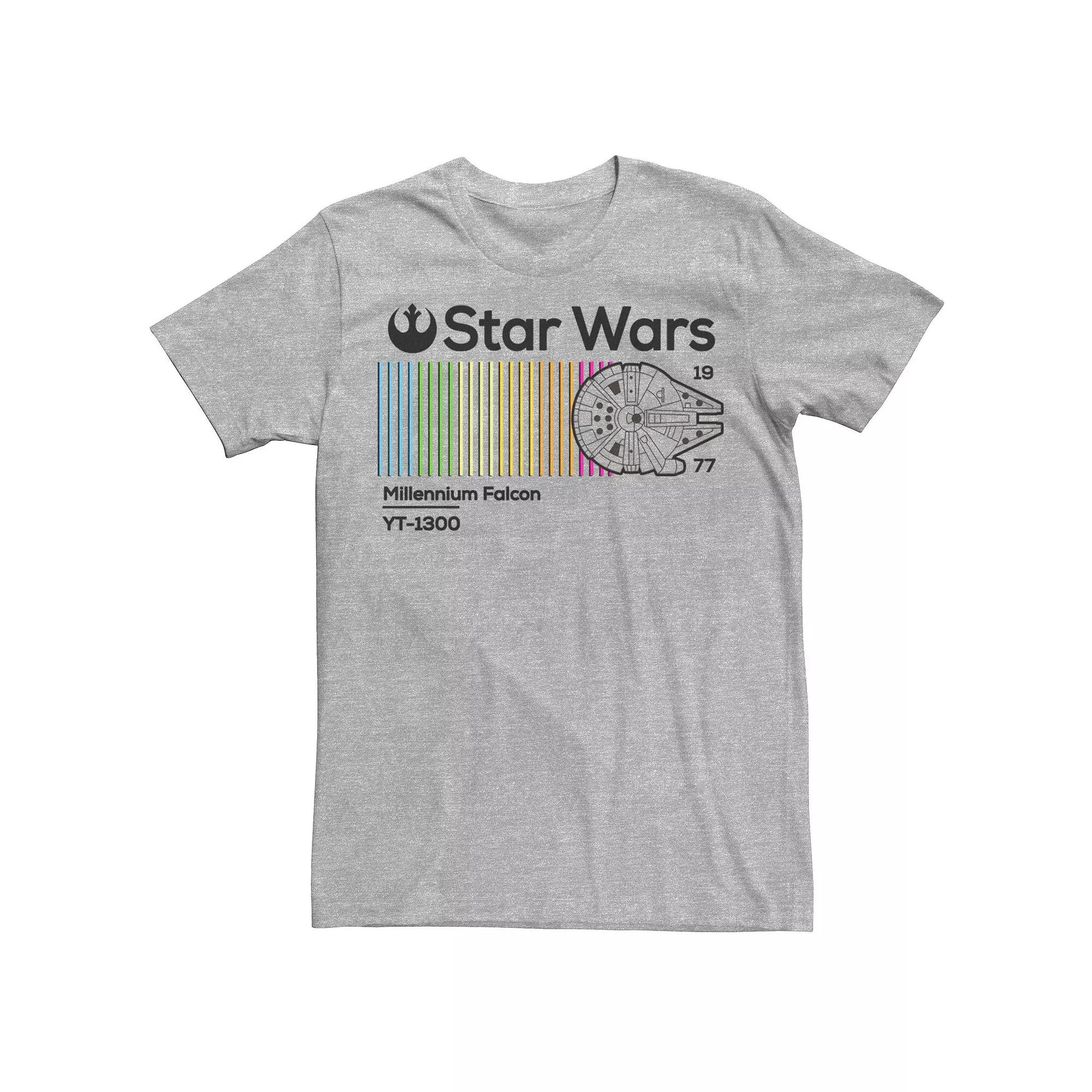 Men's Star Wars Millennium Falcon Rainbow Streaks Tee,  Product Image