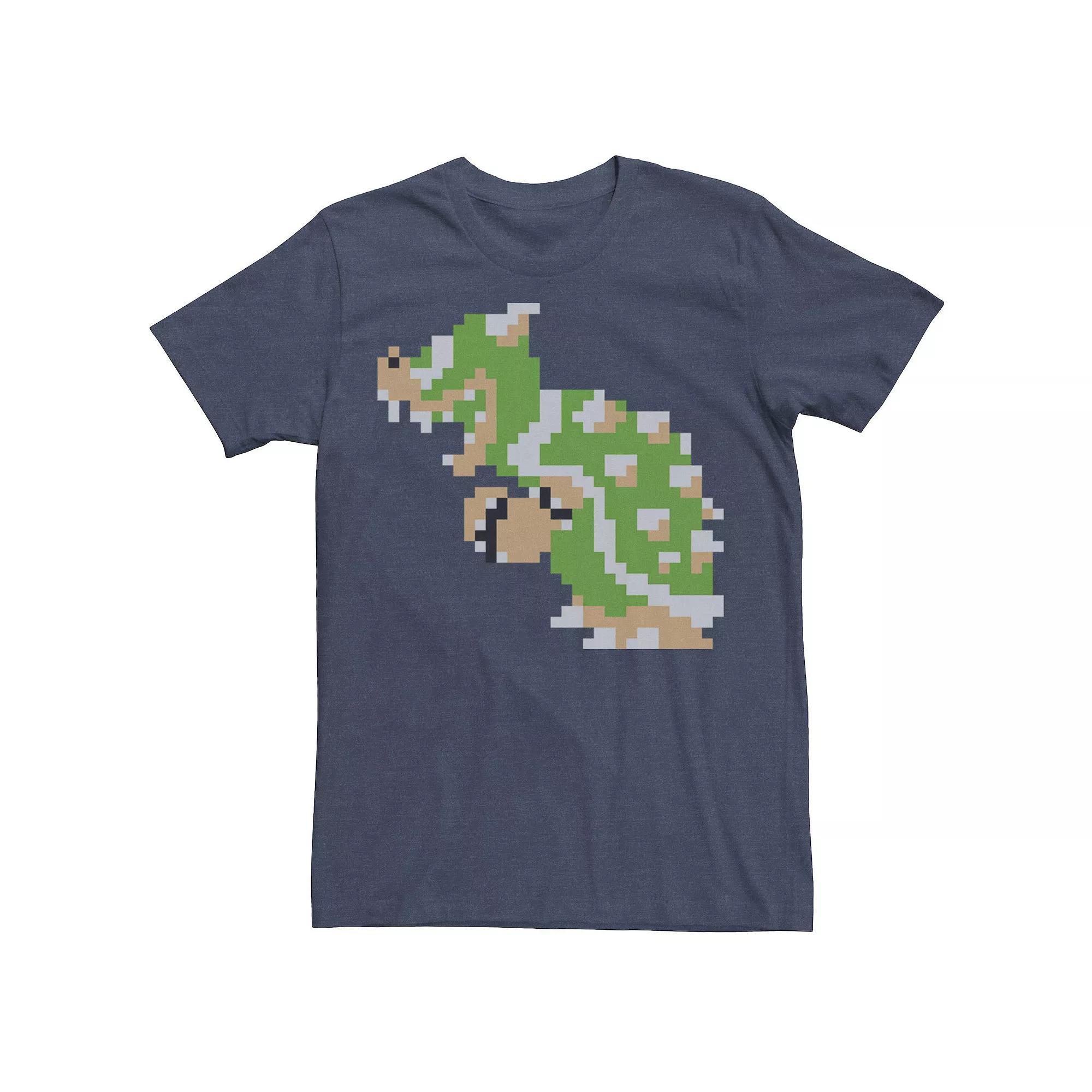 Men's Nintendo Super Mario Bowser Sprite Side Poster Tee,  Product Image