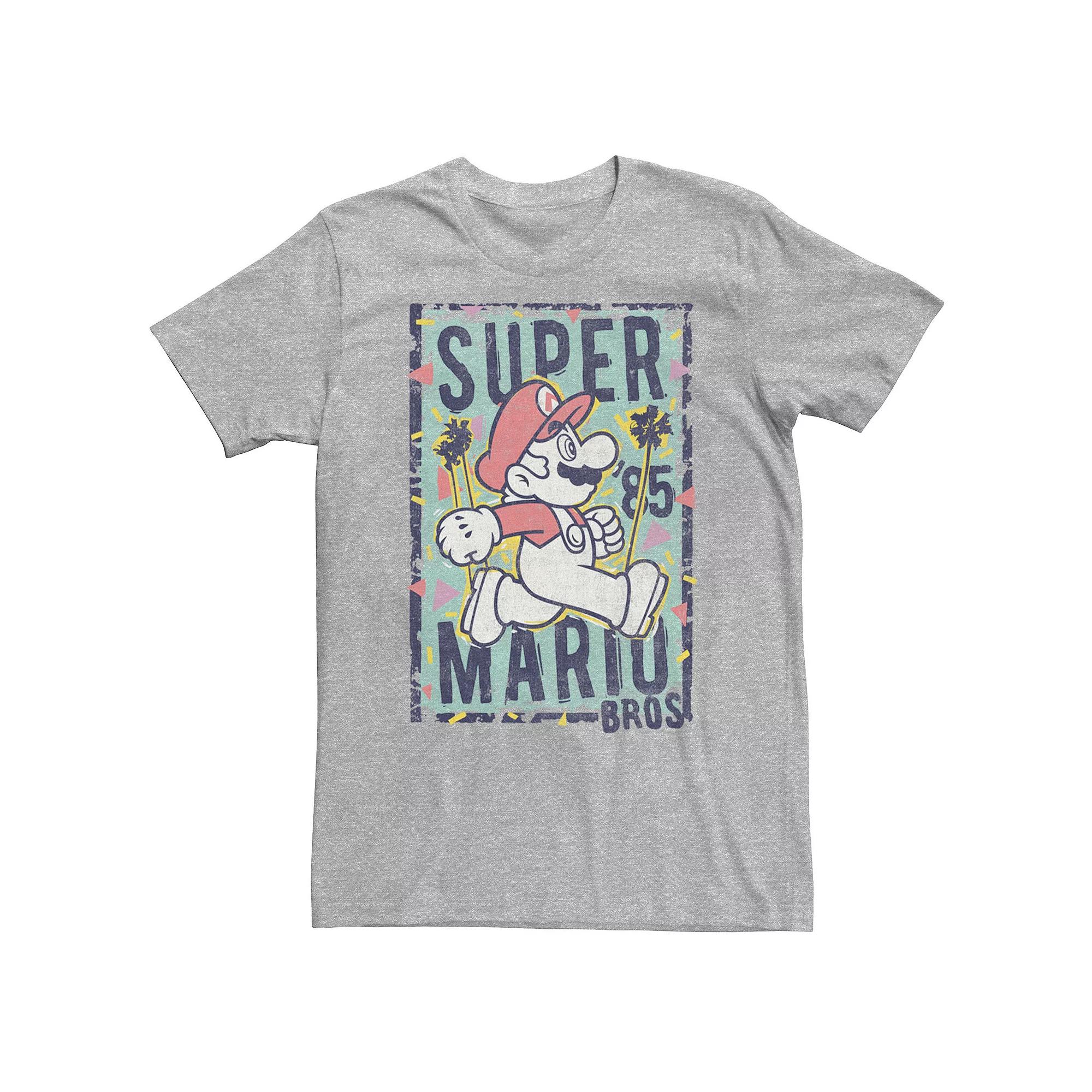 Big & Tall Nintendo Super Mario Princess Peach Merry Christmas Text Poster Tee, Men's,  Product Image