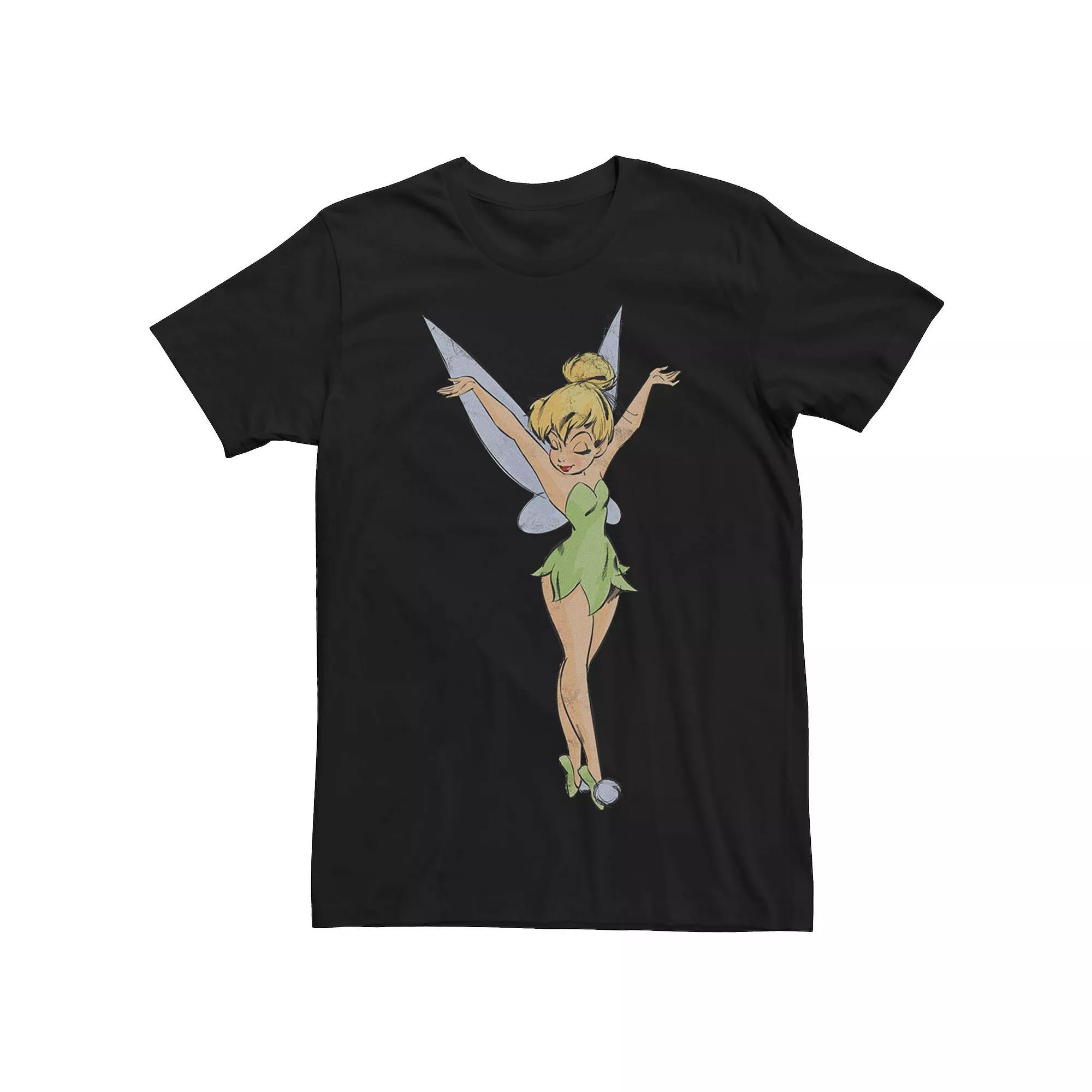 Disney's Peter Pan Tinker Bell Men's Arms Up Profile Dance Tee,  Product Image