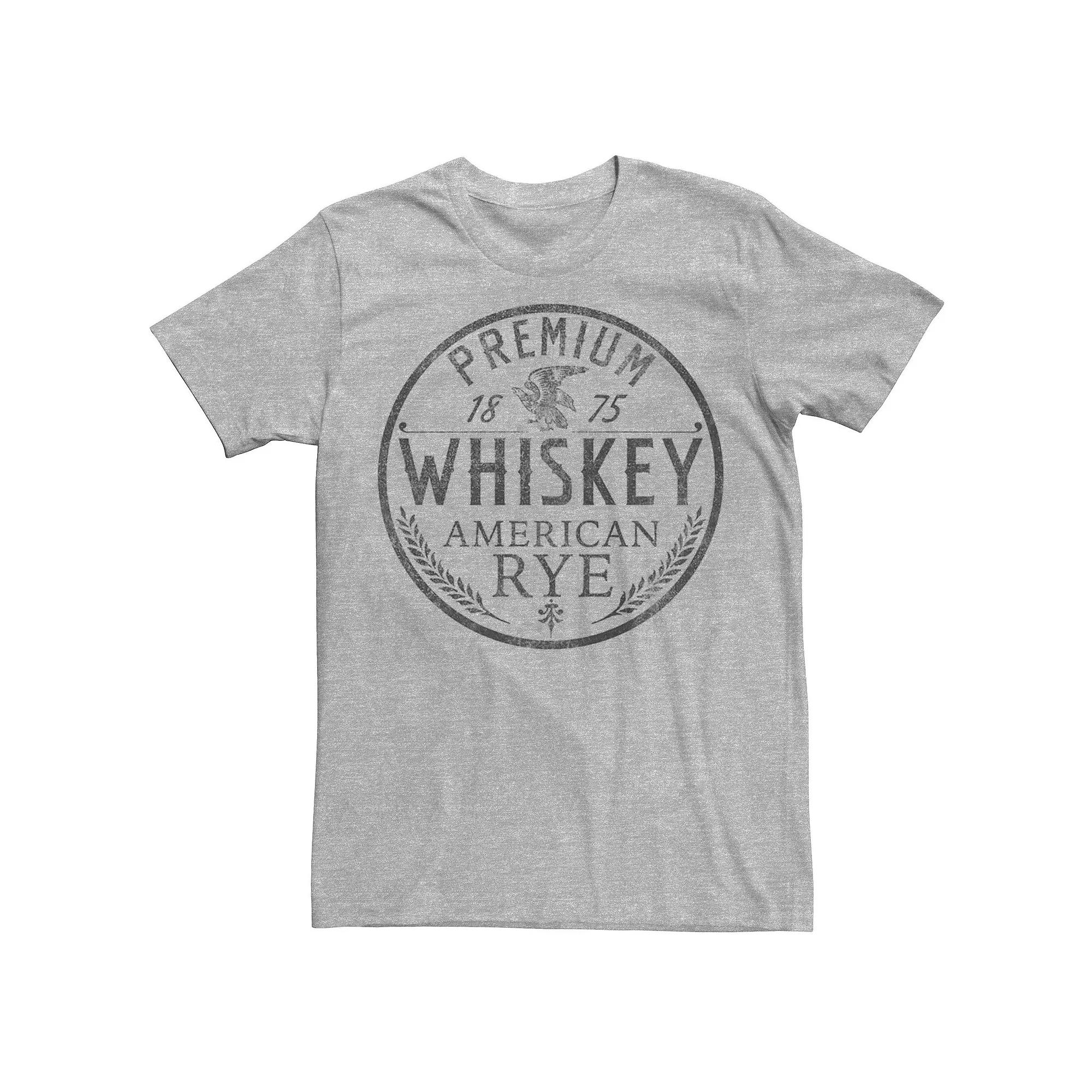 Men's Premium 1875 Whiskey American Rye Graphic Tee, Size: XXL, Athletic Grey Product Image