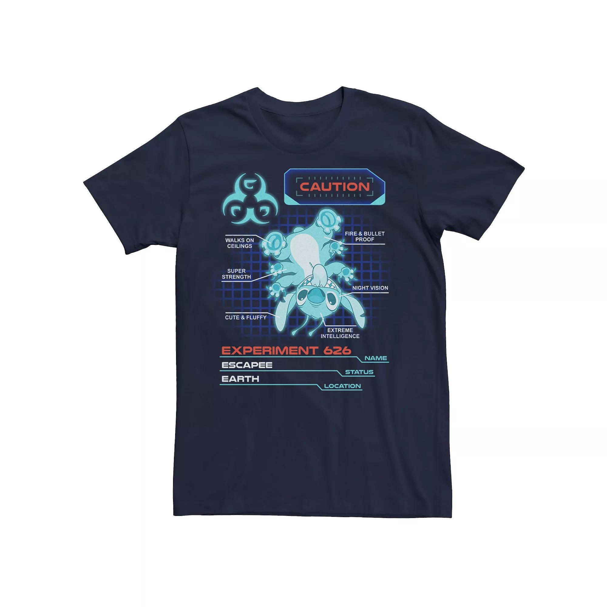 Disney's Lilo & Stitch Experiment 626 Schematic Men's Tee,  Product Image