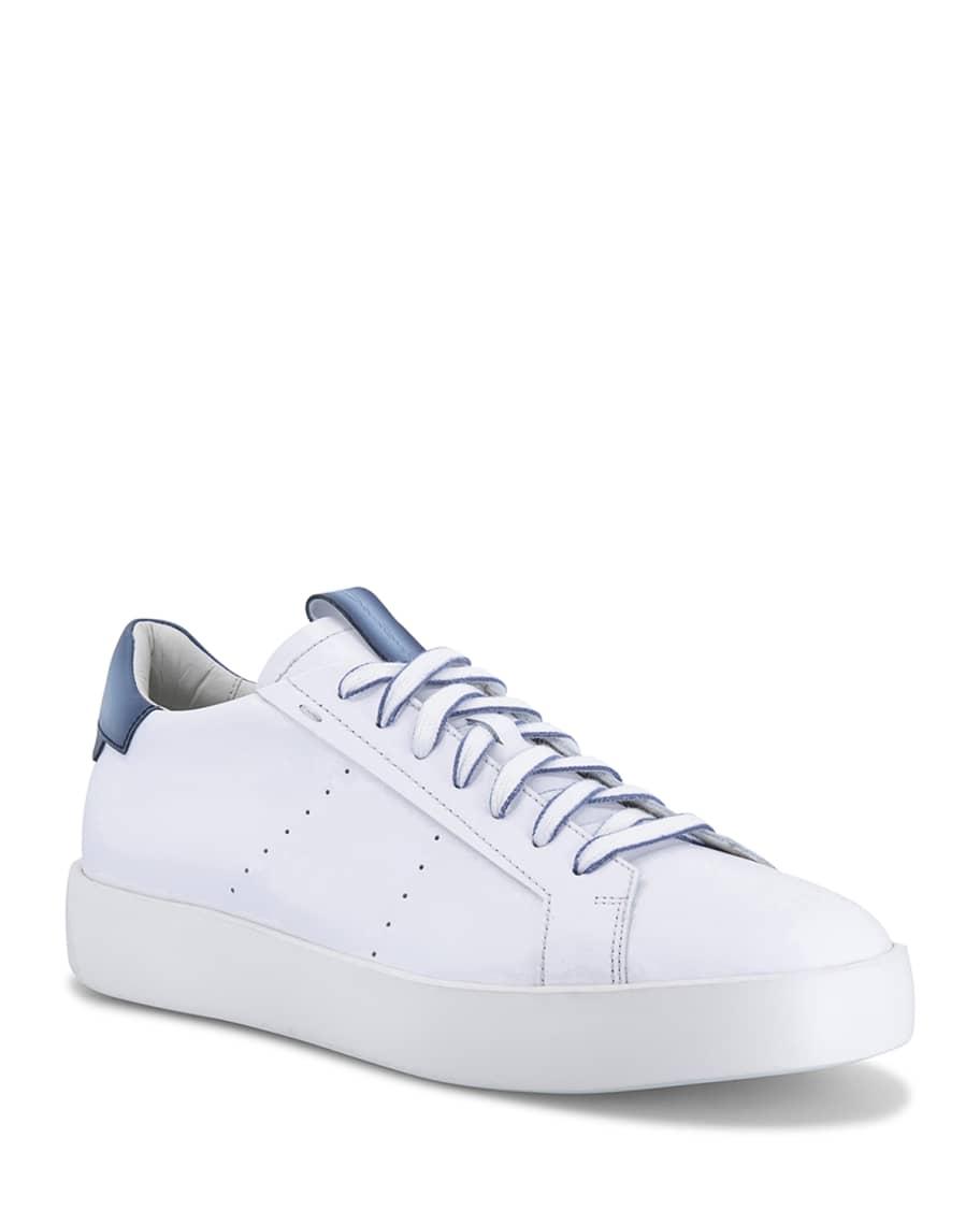 Men's Part Bicolor Leather Low-Top Sneakers Product Image
