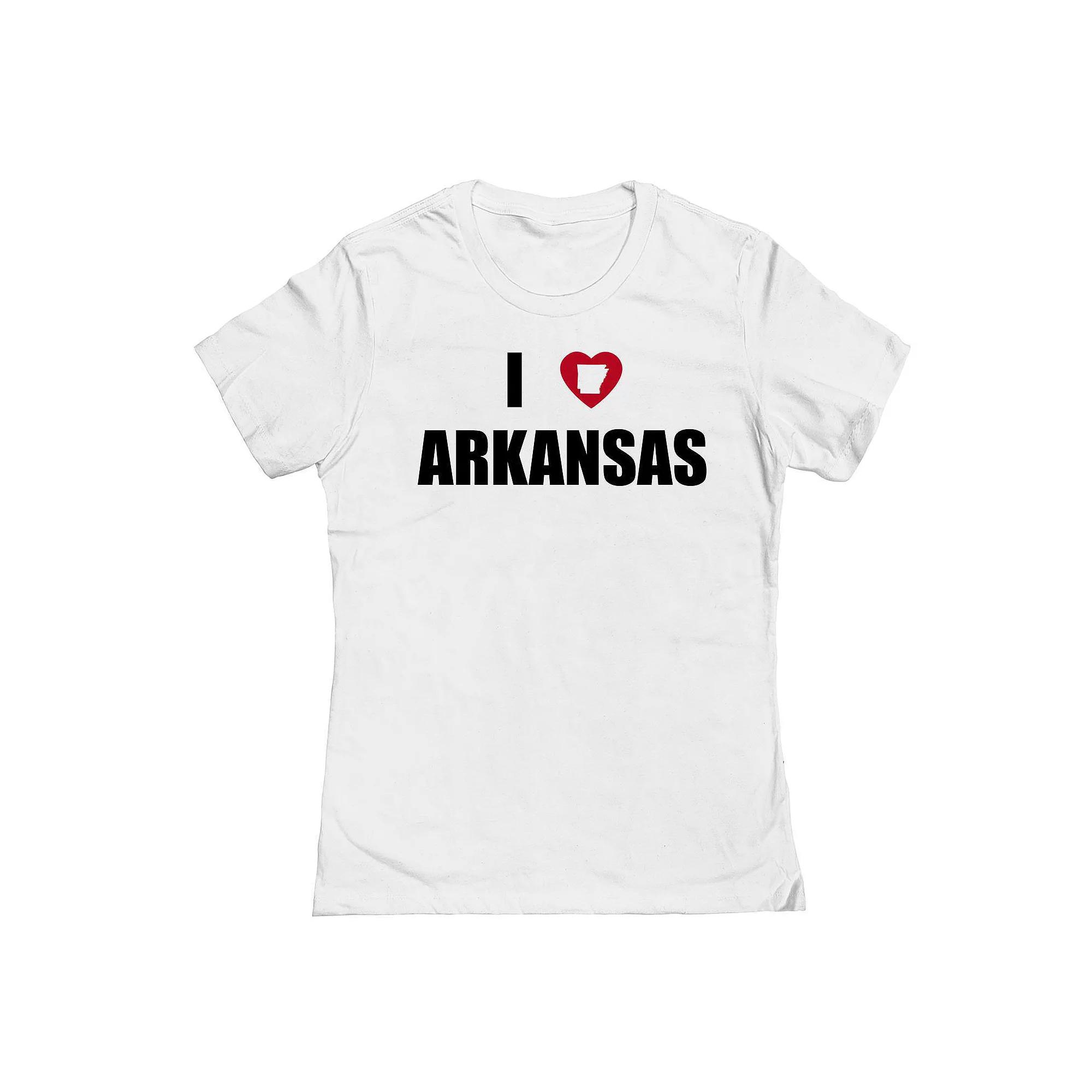 Junior's I Heart Arkansas Graphic Tee, Women's,  Product Image