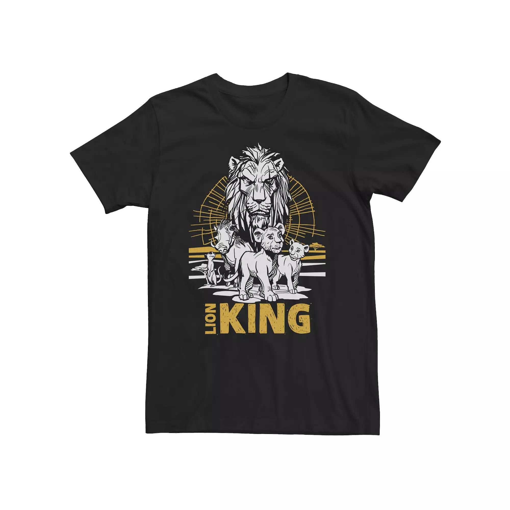 Big & Tall Disney The Lion King Live Action Group Shot Sketch Poster Tee, Men's,  Product Image