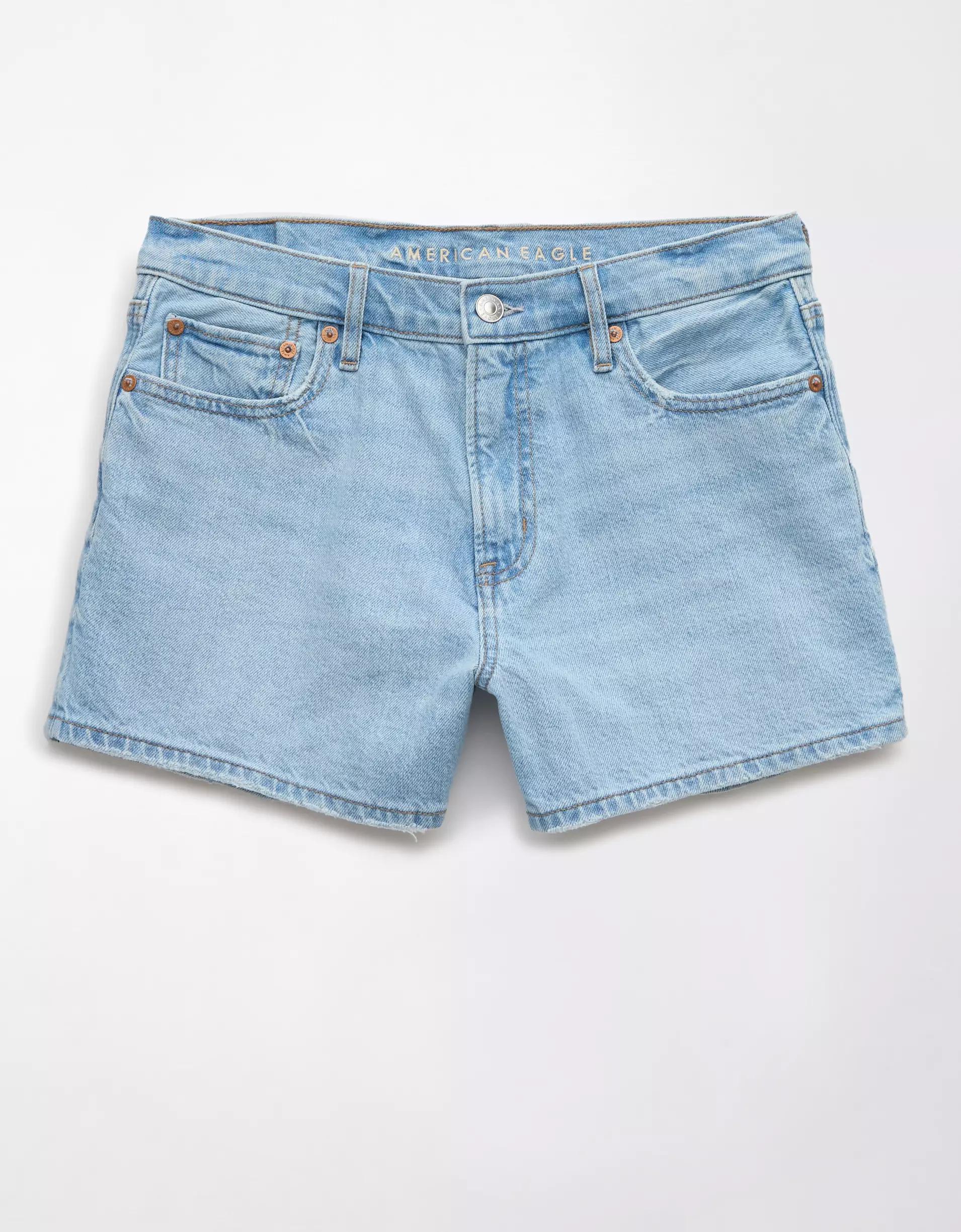 AE Strigid Super High-Waisted Relaxed Denim Short Product Image