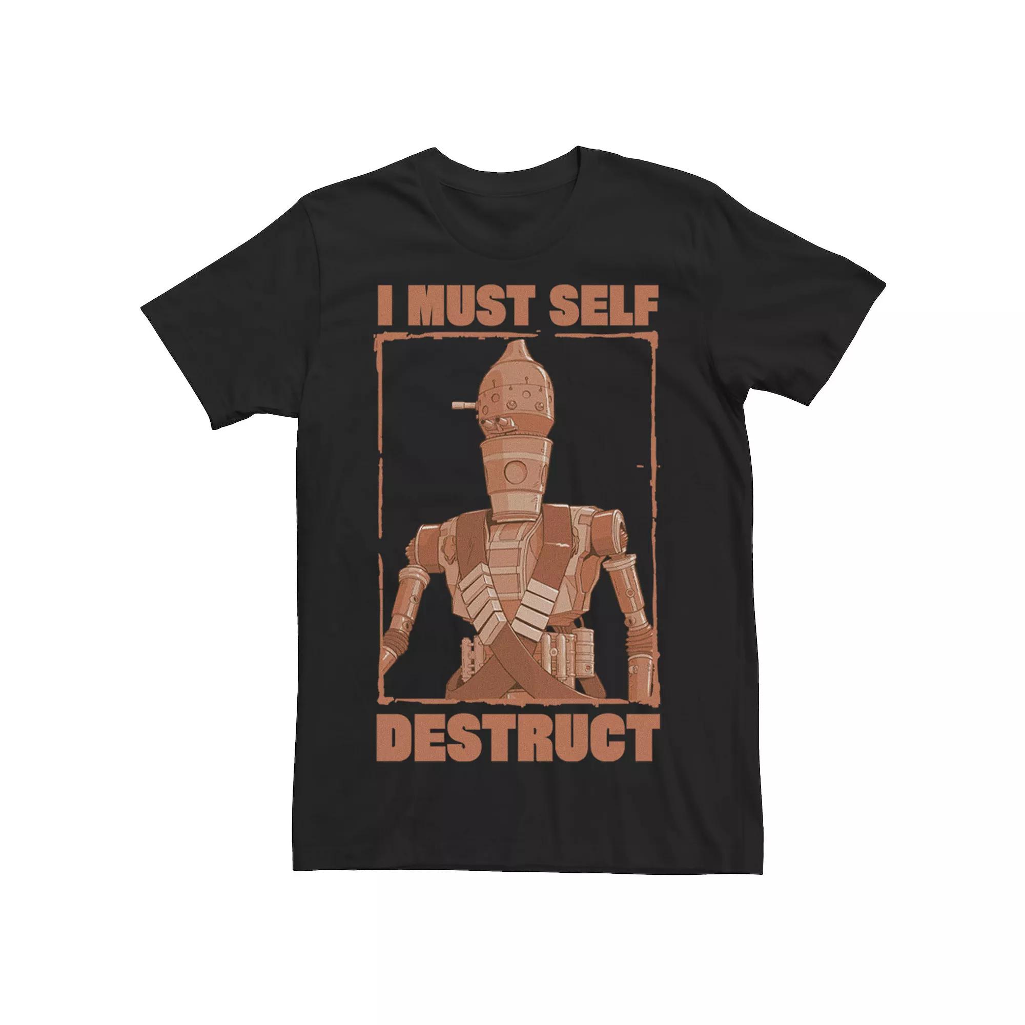 Men's Star Wars The Mandalorian IG-11 I Must Self Destruct Tee,  Product Image