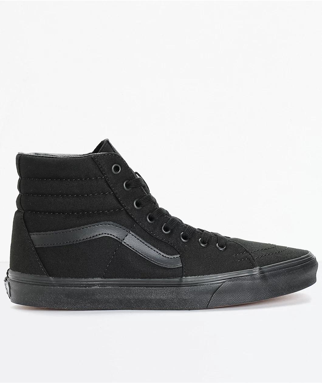 Vans Sk8-Hi Mono Black Skate Shoes Product Image