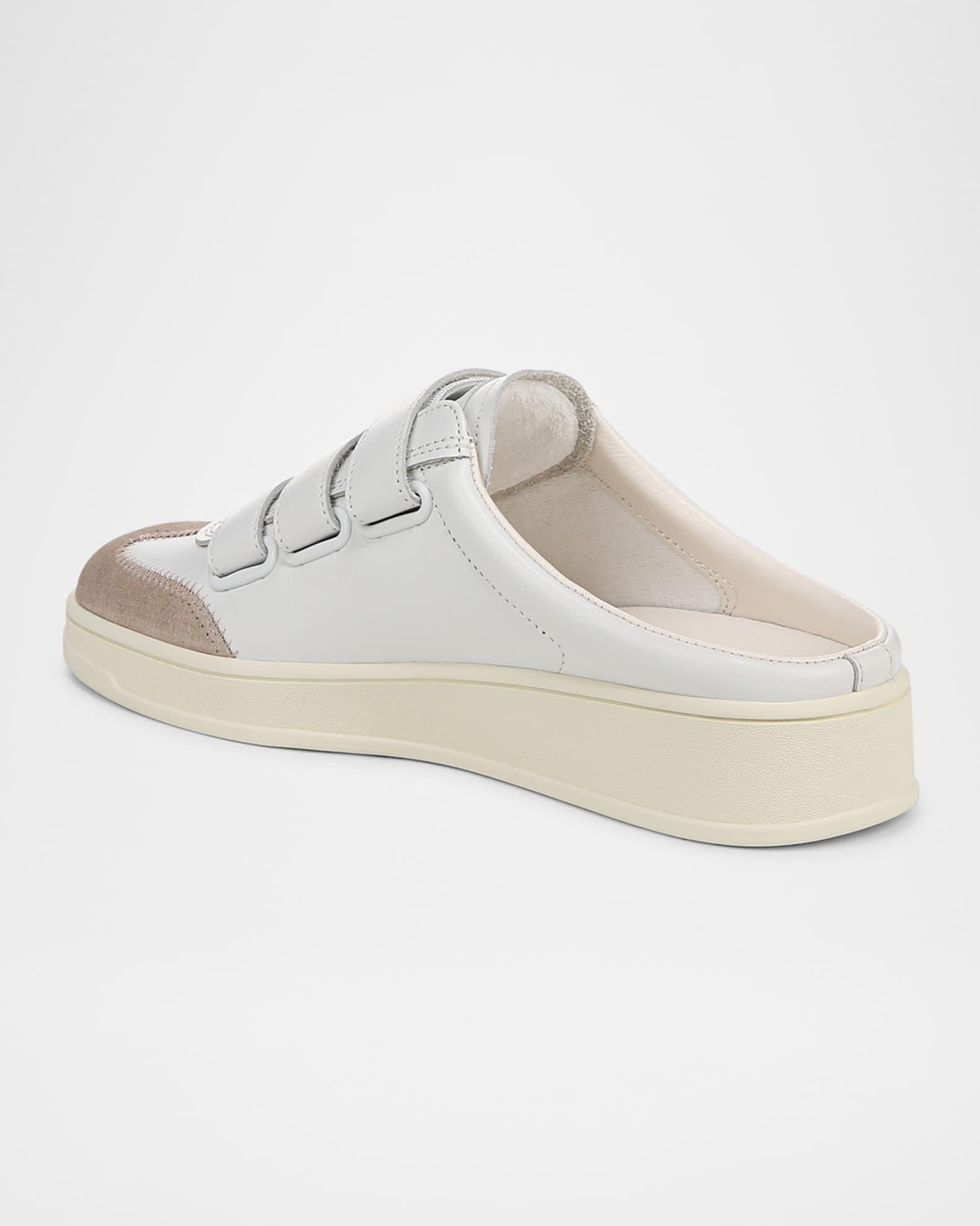 Reagan Mixed Leather Triple-Grip Sneaker Mules Product Image