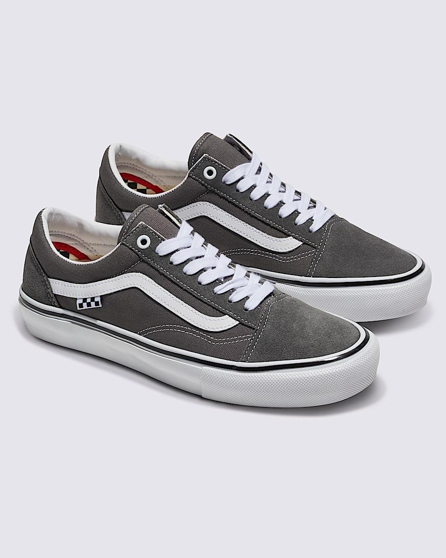 Skate Old Skool Shoe in Pewter Grey / White| Vans US Product Image