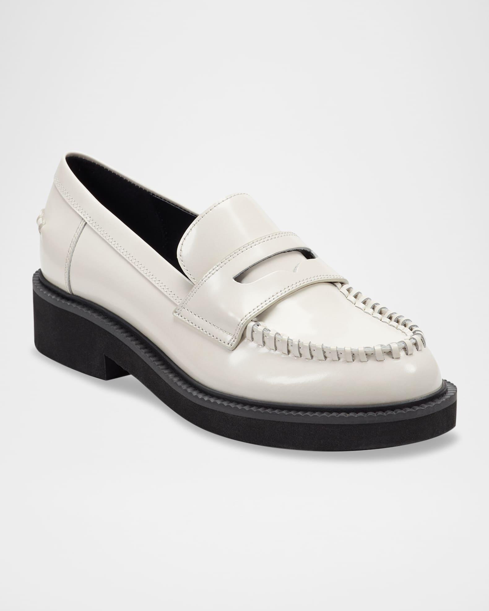Dagman Whipstitch Leather Loafers Product Image