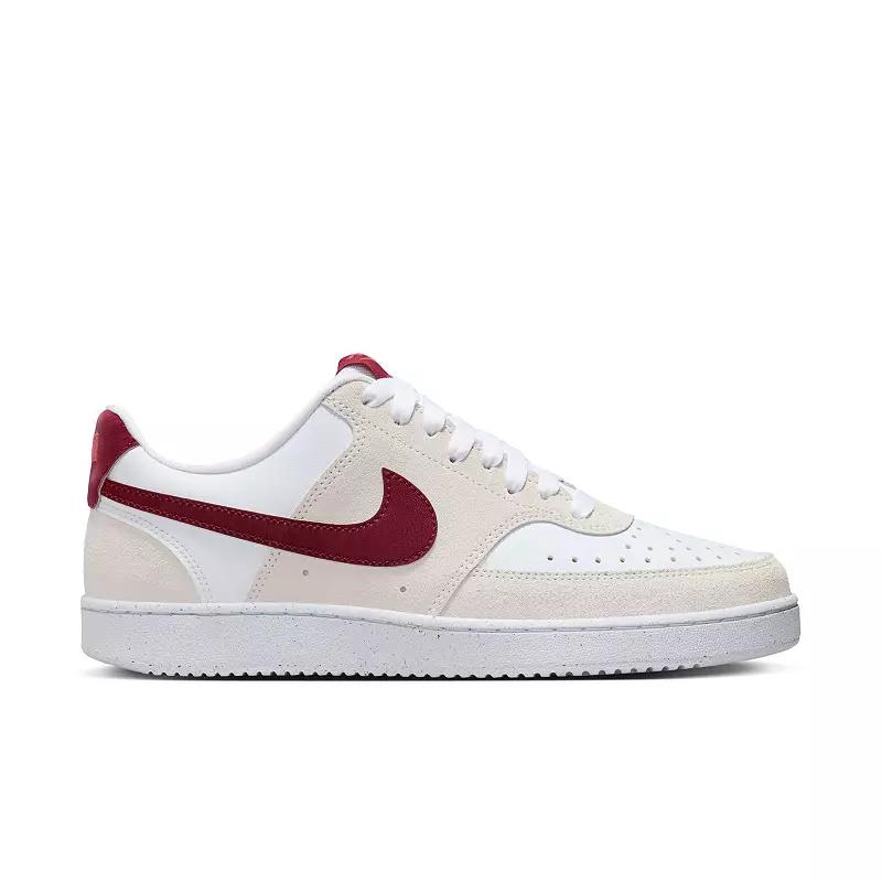 Nike Court Vision Low Women's Basketball Sneakers, Size: 12, White Team Red Product Image