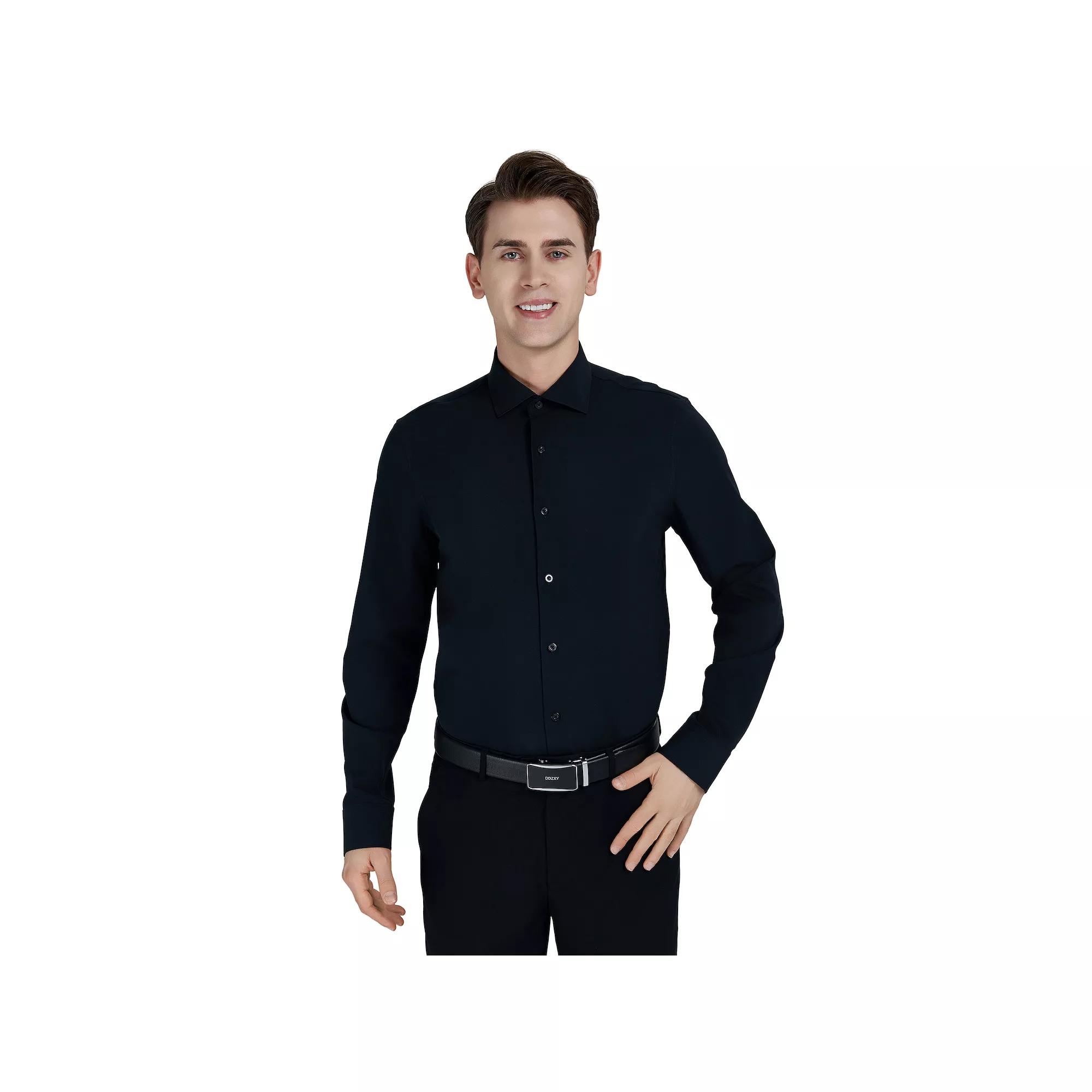 Men's Bespoke Slim-Fit Wrinkle Free Performance Dress Shirt,  Product Image