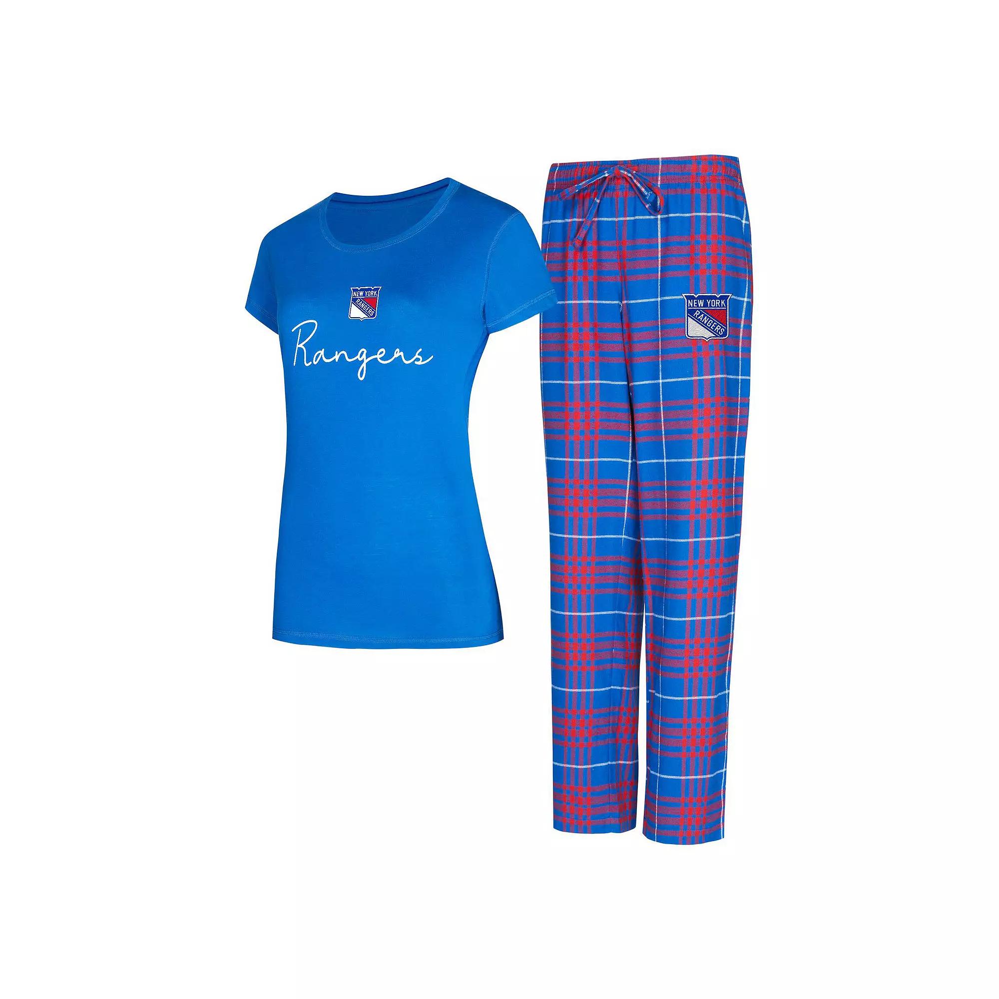 Women's Concepts Sport New York Rangers Vector T-Shirt & Pants Sleep Set,  Product Image