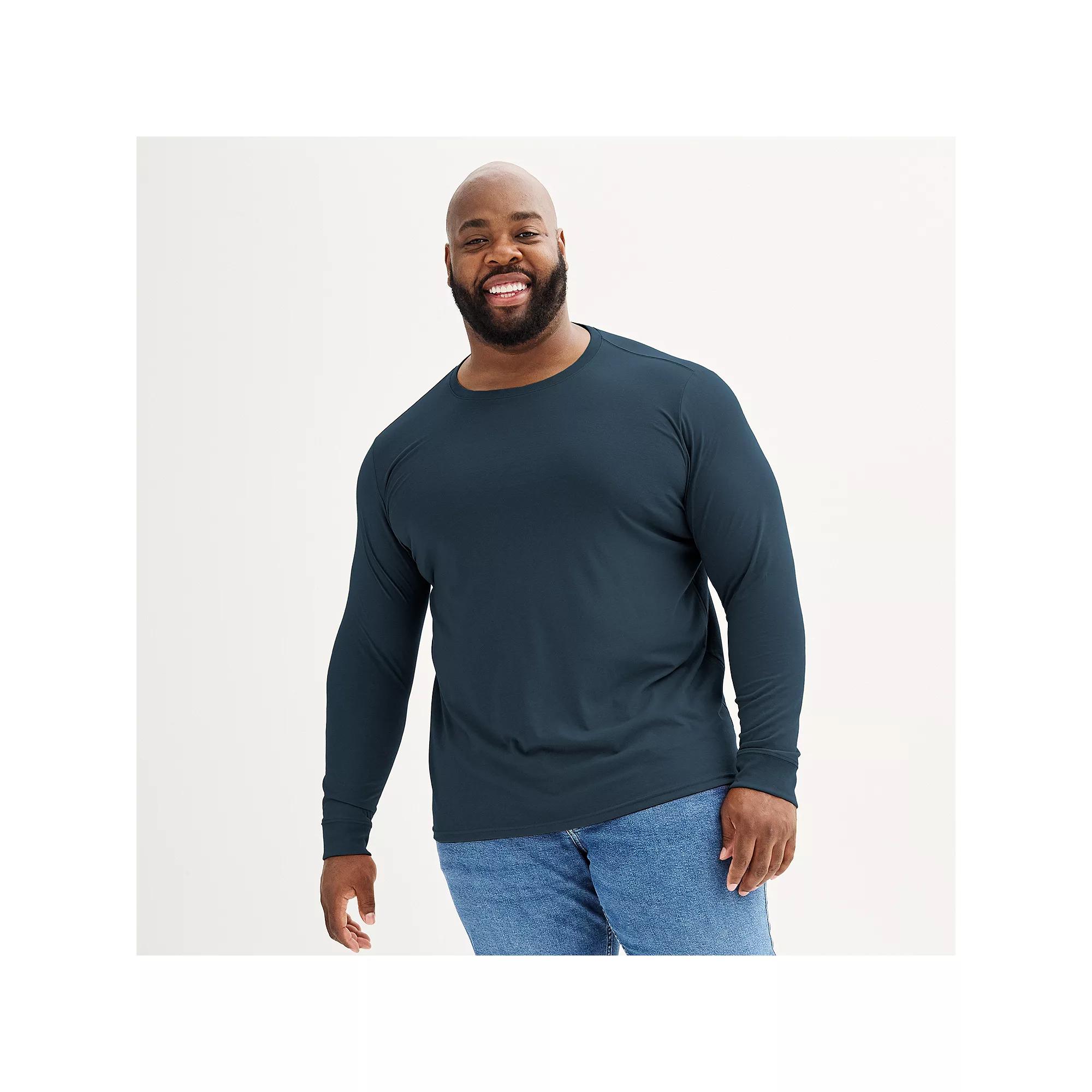 Big & Tall Sonoma Goods For Life® Supersoft Long Sleeve Crewneck Tee, Men's,  Product Image