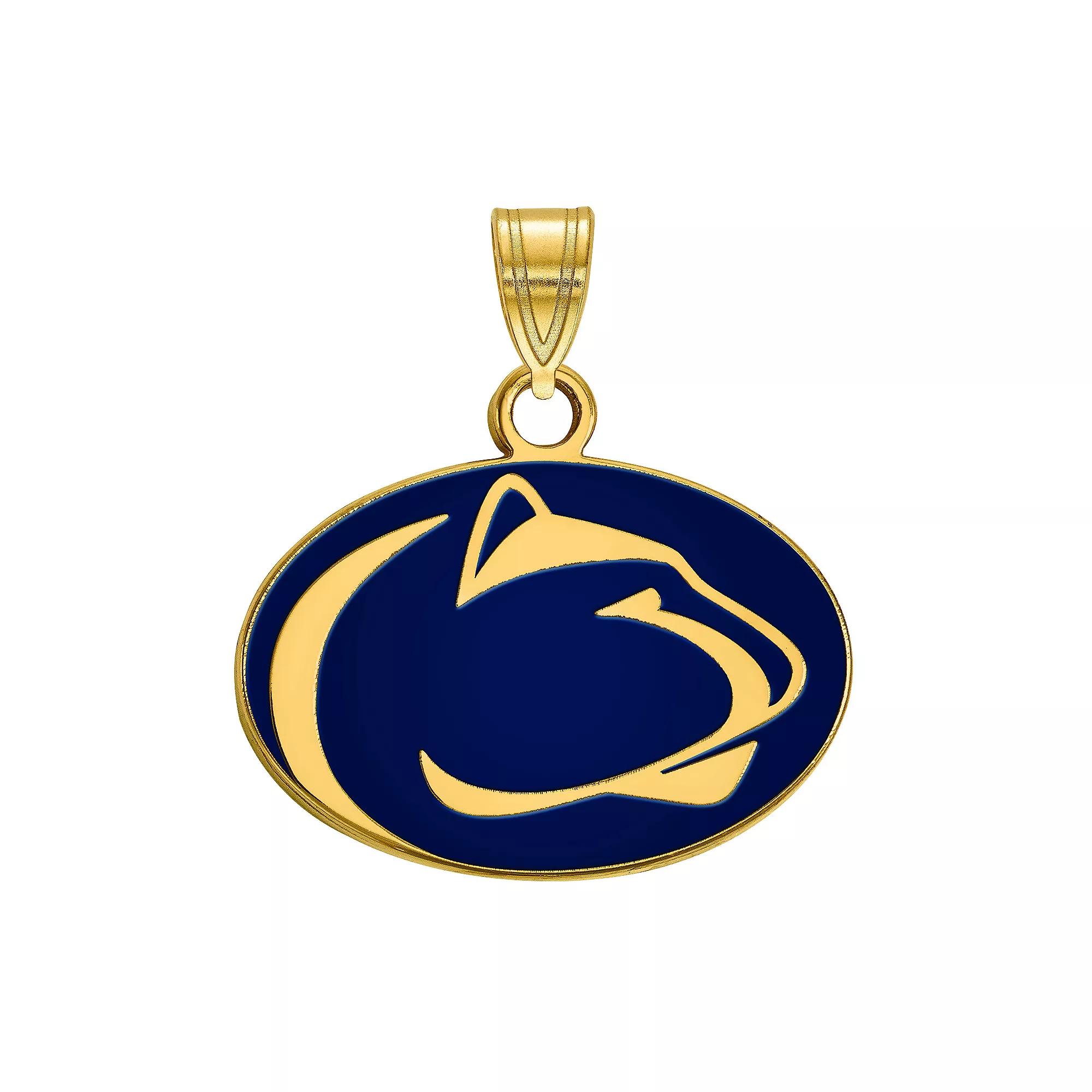 LogoArt 14K Gold Over Silver Penn State Nittany Lions Small Enamel Pendant, Women's, Size: 20MM, 14k Gold Plated Product Image
