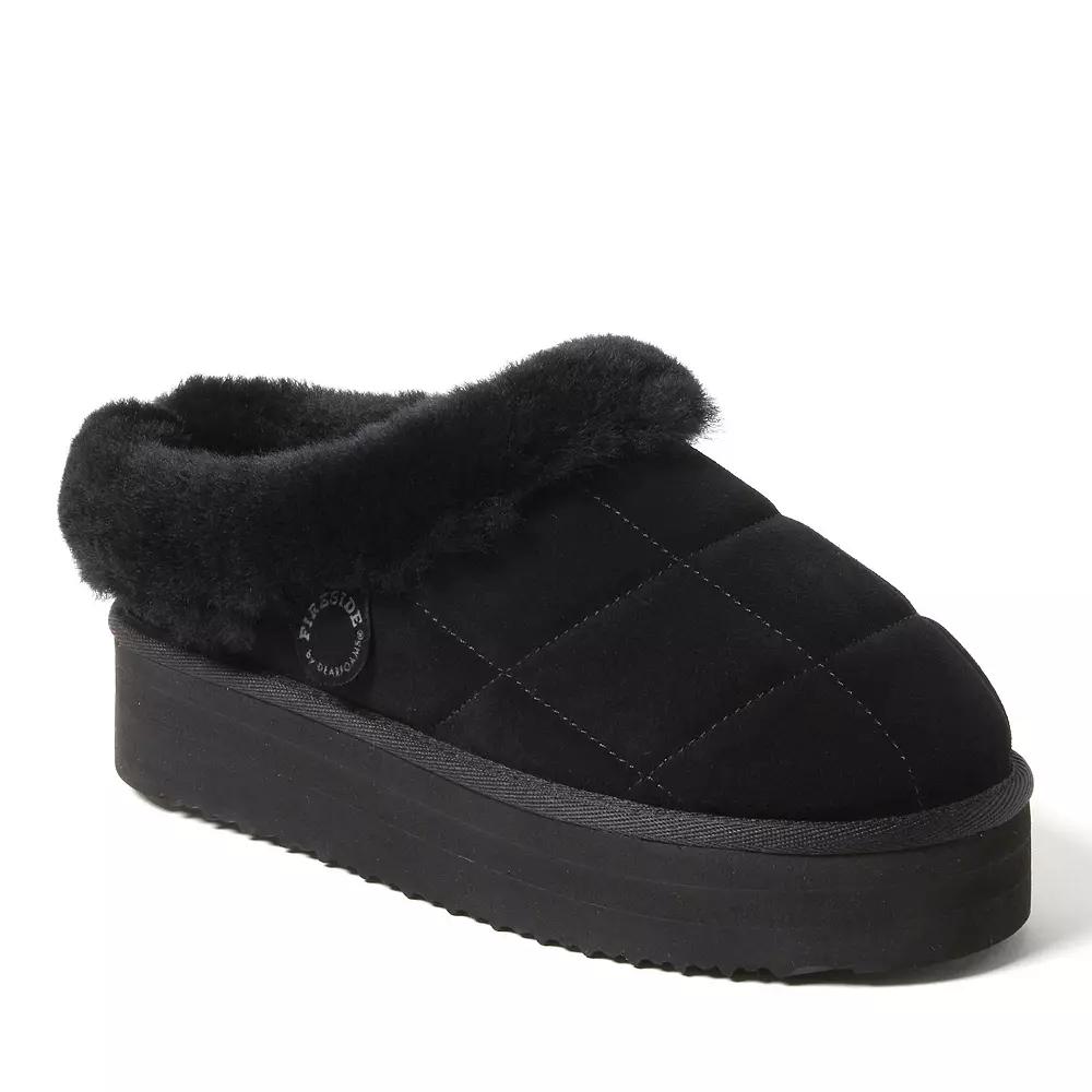 Fireside by Dearfoams Bendigo Women's Puff Platform Suede Clog Slippers,  Product Image
