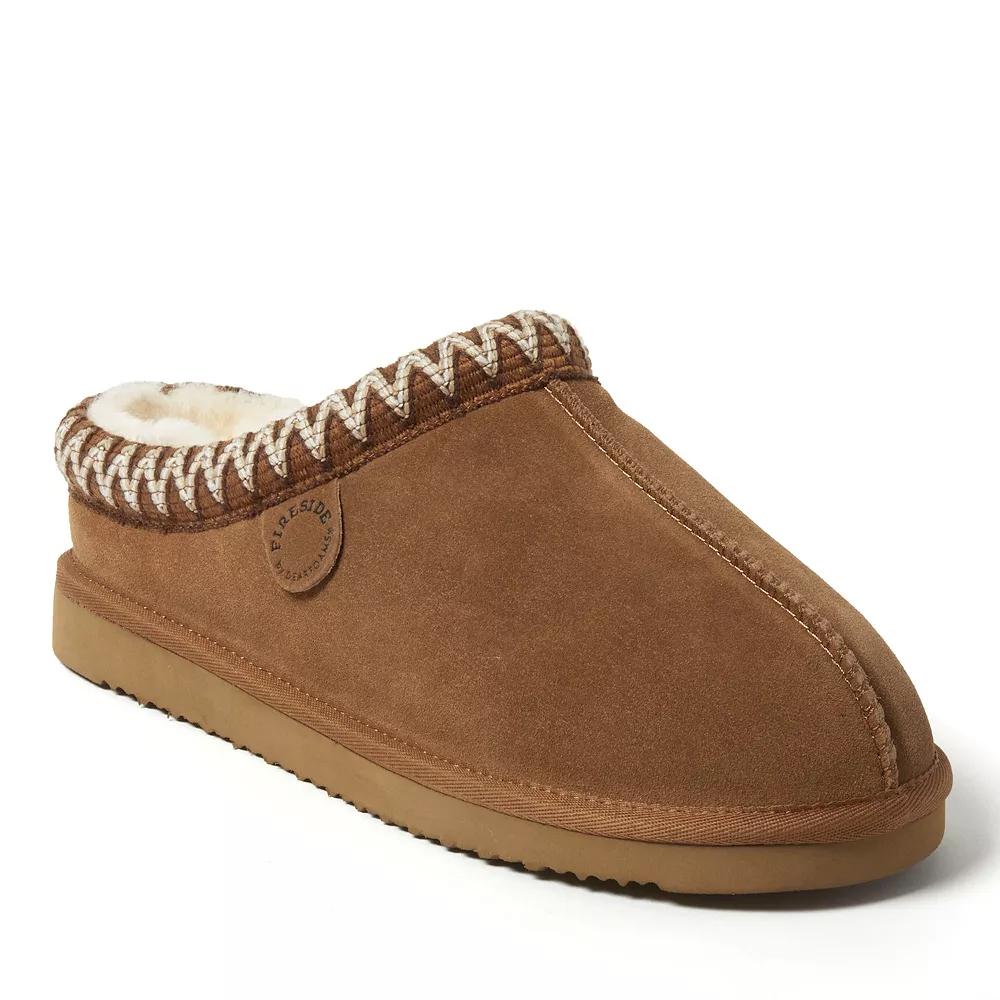 Men's Fireside by Dearfoams Grafton Genuine Shearling Clog With Taping Slippers,  Product Image