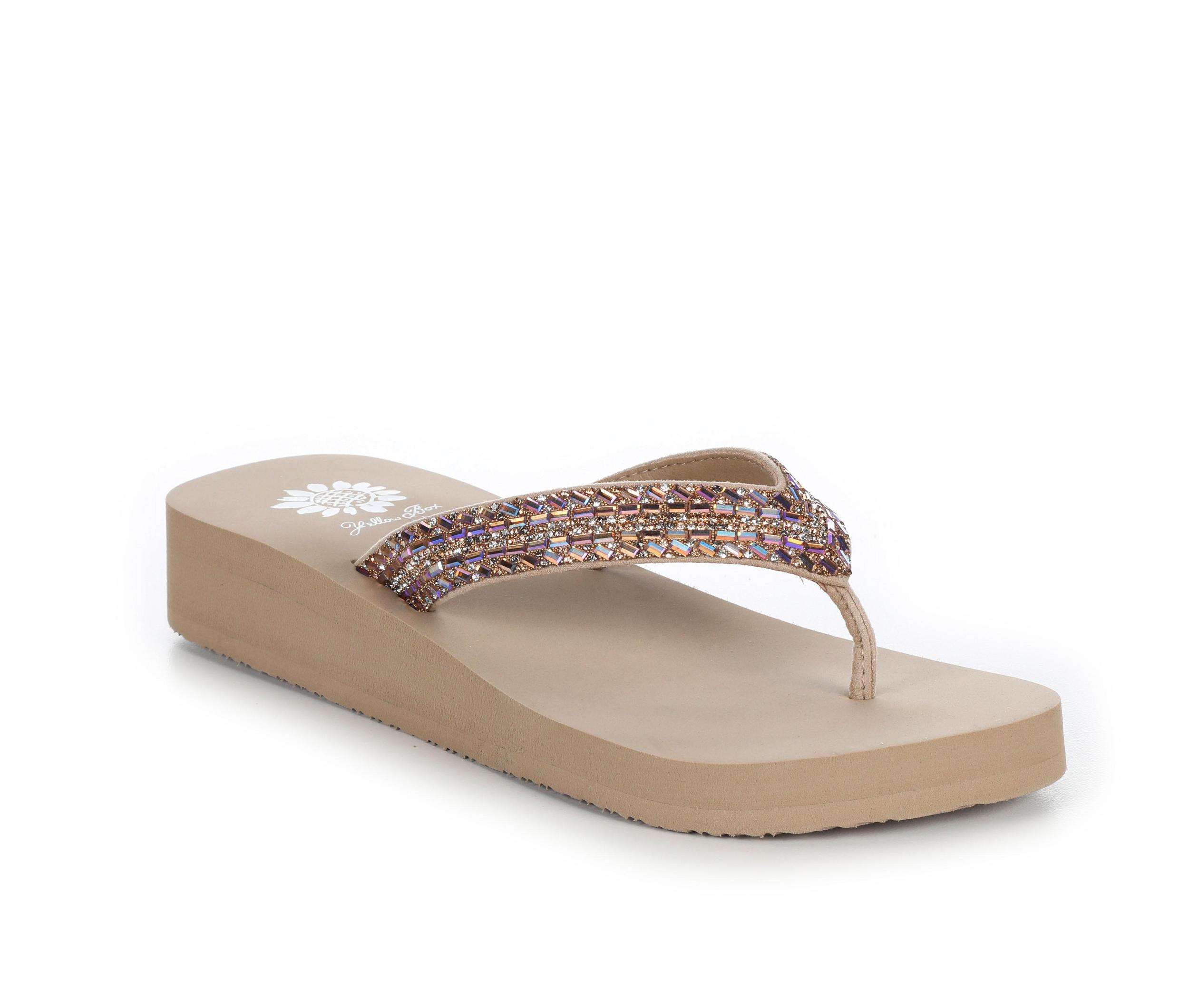 Women's Yellow Box Jovina Wedge Flip-Flops Product Image