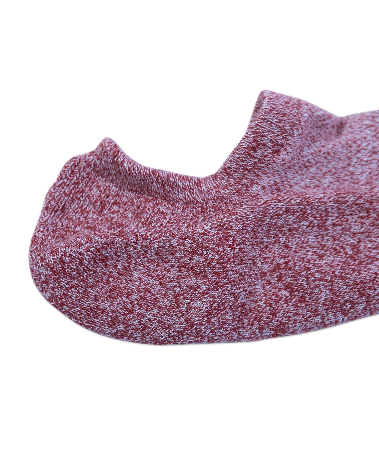 Colored Cotton No Show Socks - Red Product Image