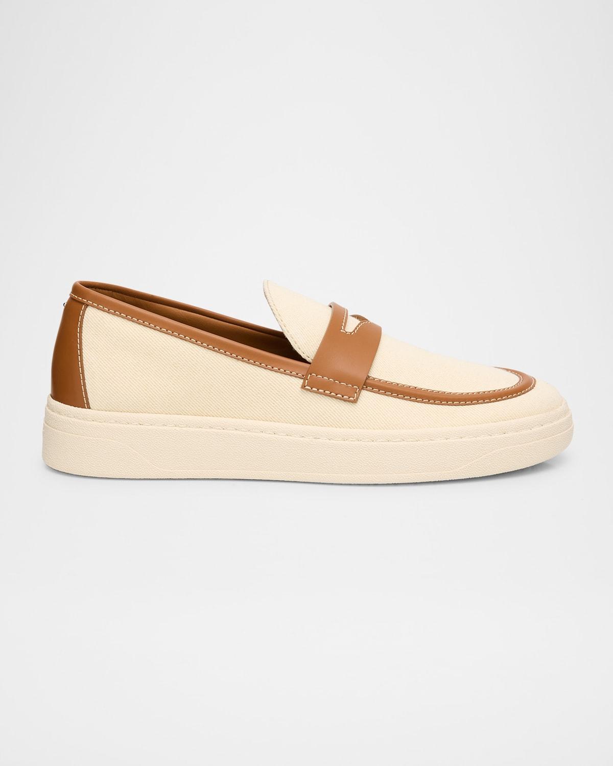 Men's Karmy Canvas and Leather Penny Loafers Product Image