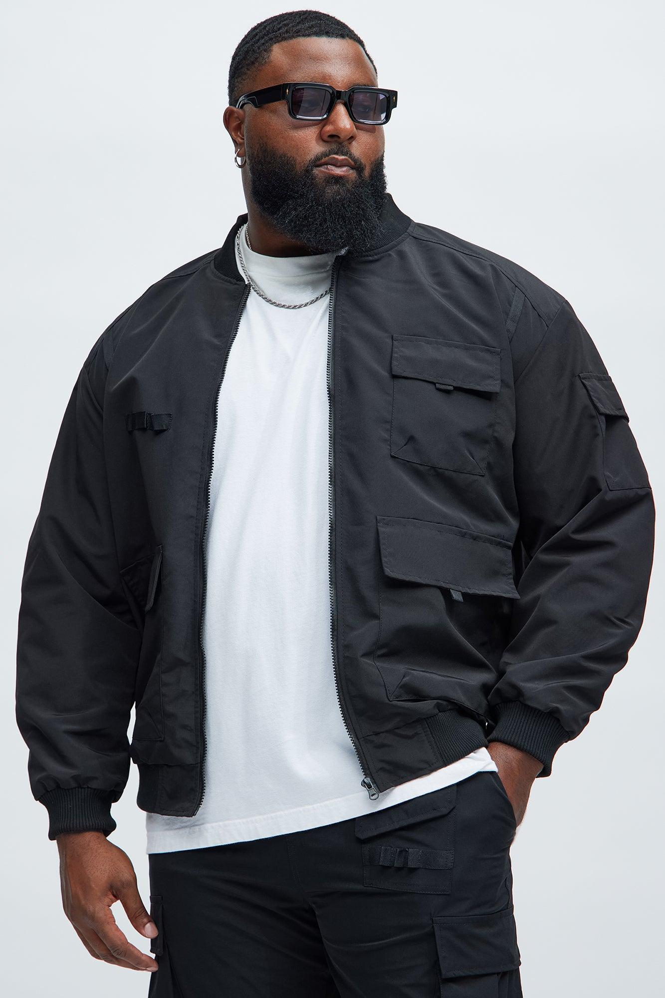 Cast A Line Mirage Vest Bomber Jacket - Black Product Image