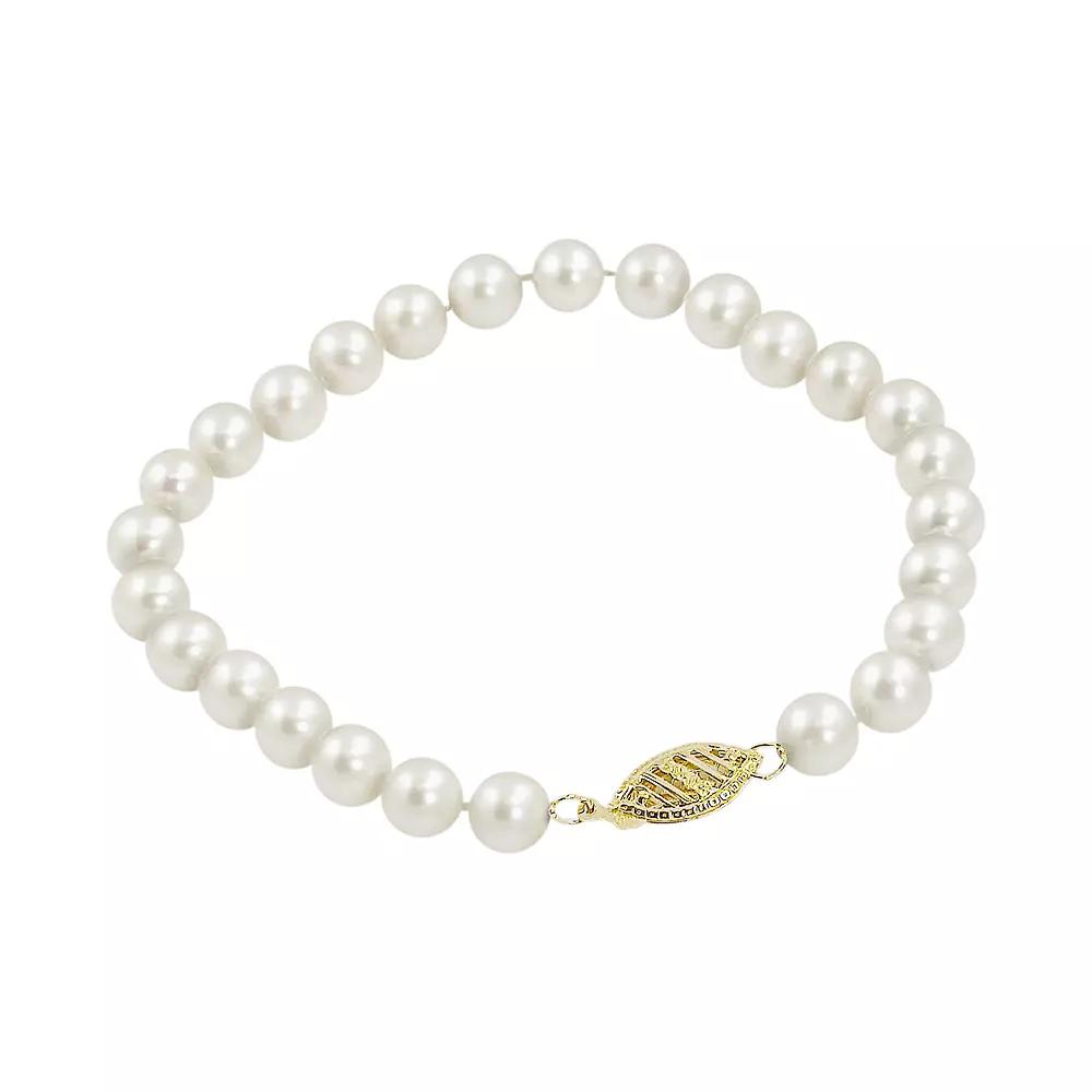 PearLustre by Imperial 10k Gold Freshwater Cultured Pearl Bracelet - 7.5-in., Women's,  Product Image