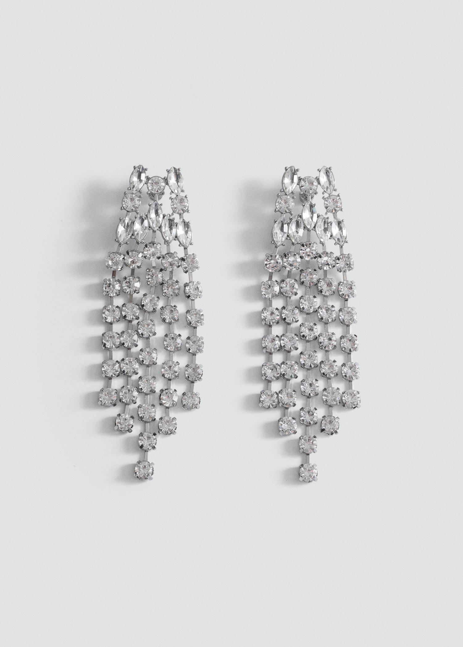 Cascade earrings with faceted crystals - Women | MANGO USA Product Image