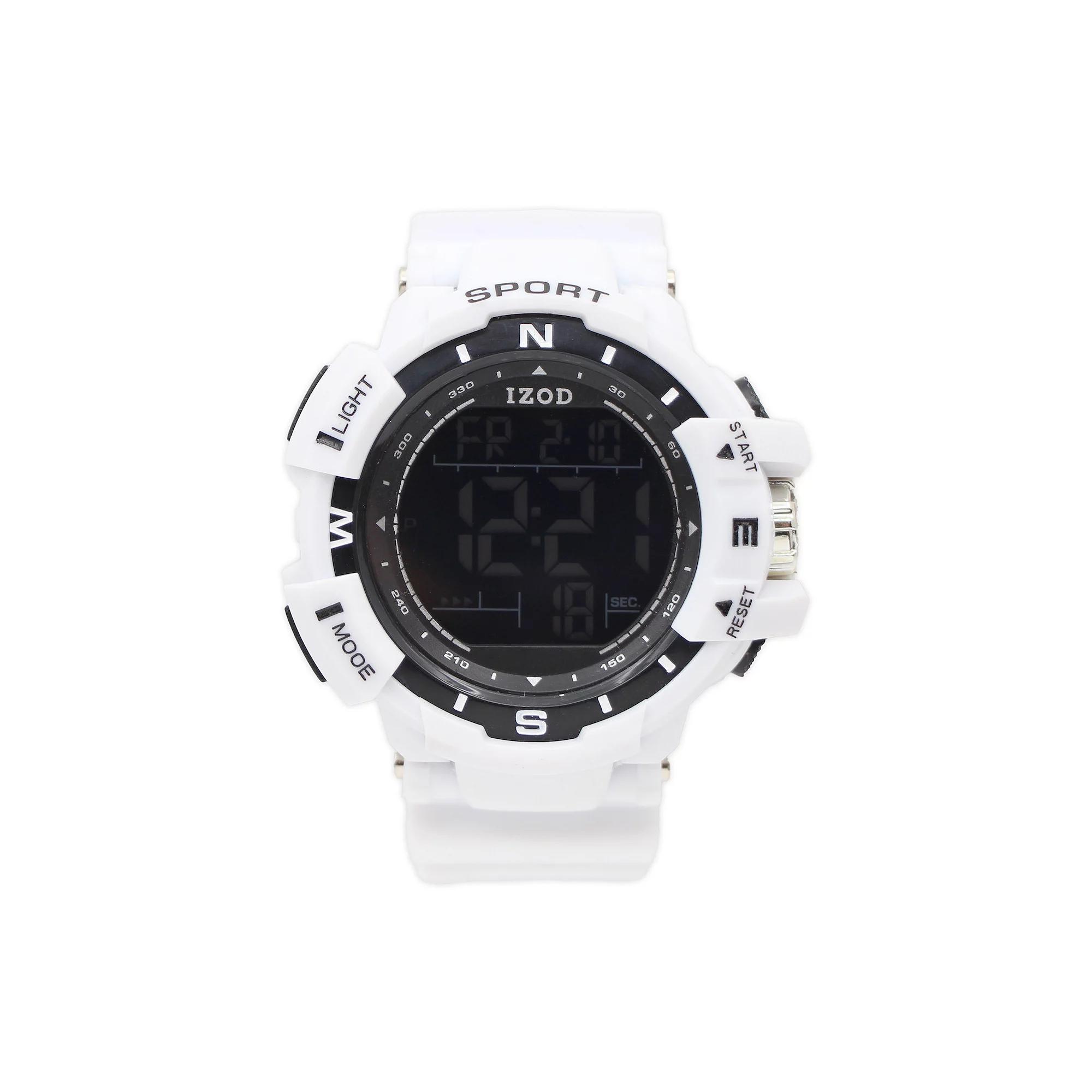 IZOD Men's White Digital Watch with White Silicone Strap - IZO7068KL Product Image