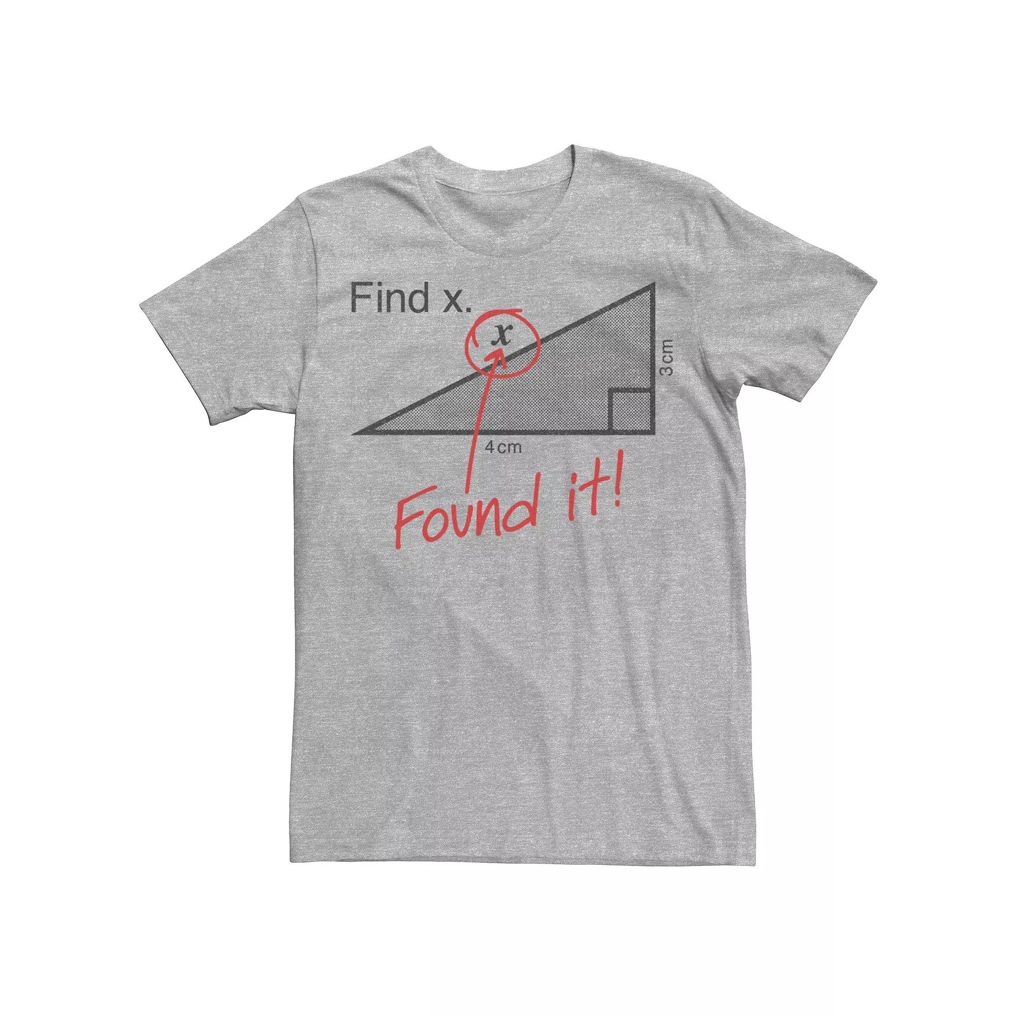 Men's Find X Math Humor Graphic Tee,  Product Image