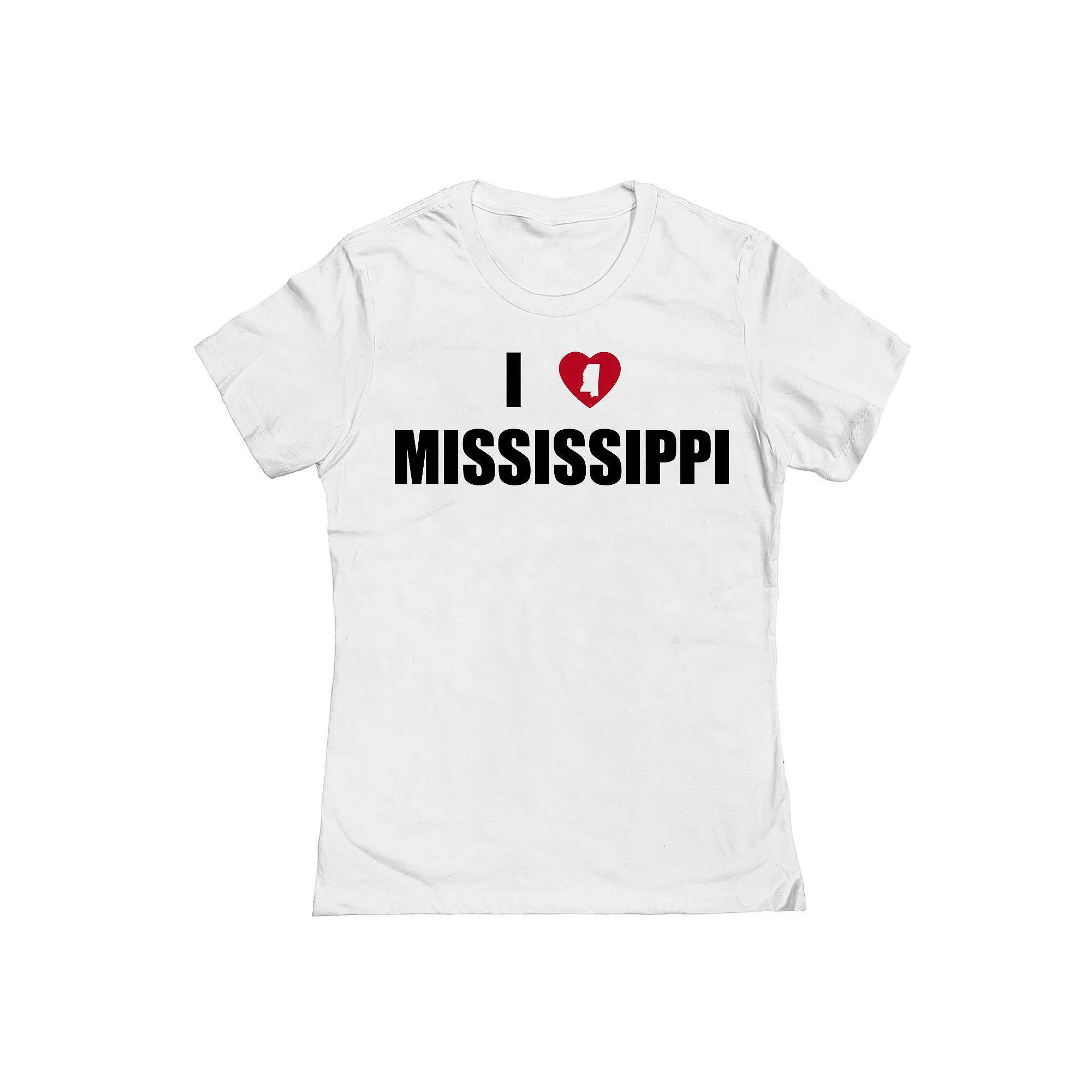 Junior's I Heart Mississippi Graphic Tee, Women's,  Product Image