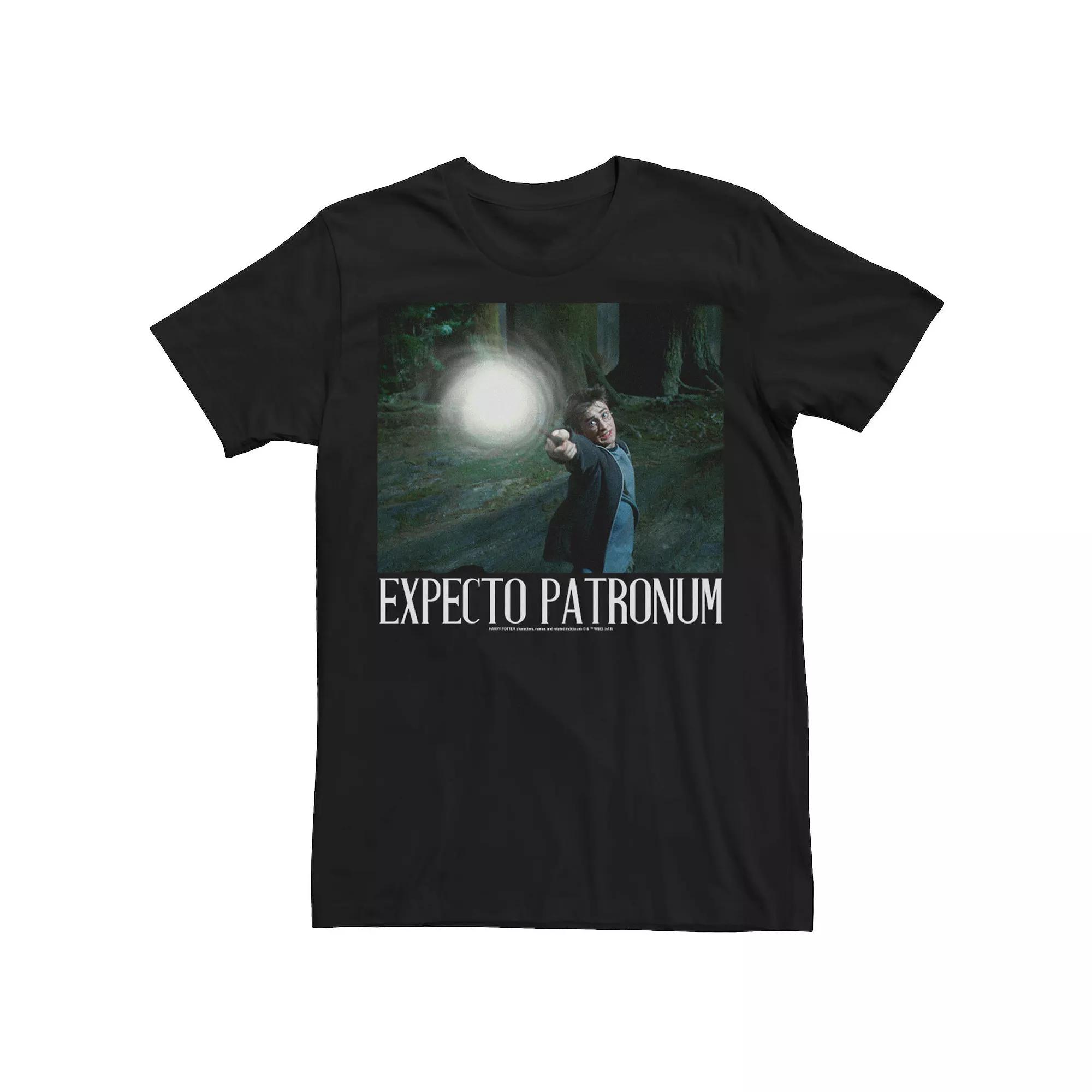 Men's Harry Potter Expecto Patronus Photo Real Tee, Size: XL, Black Product Image