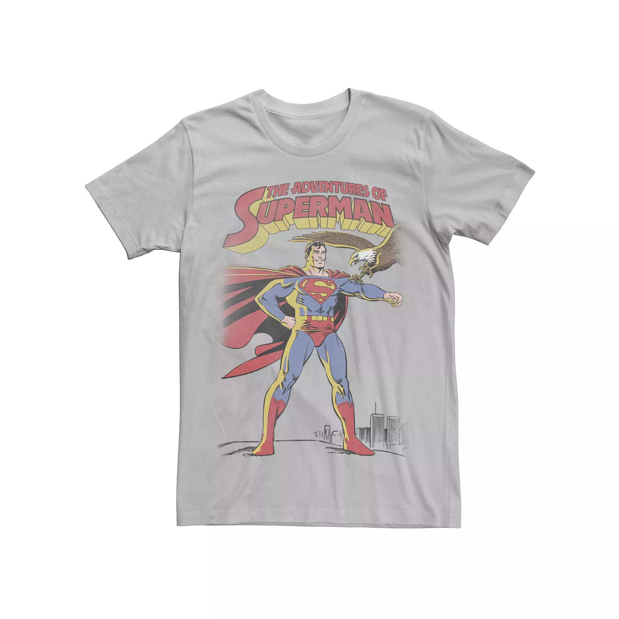 Men's DC Comics Superman Adventures Text Poster Tee,  Product Image