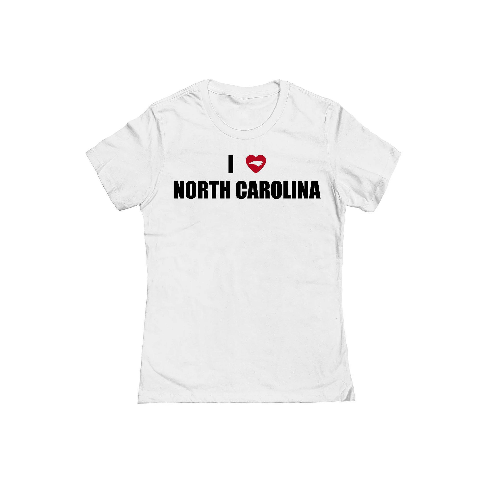 Junior's I Heart North Carolina Graphic Tee, Women's,  Product Image
