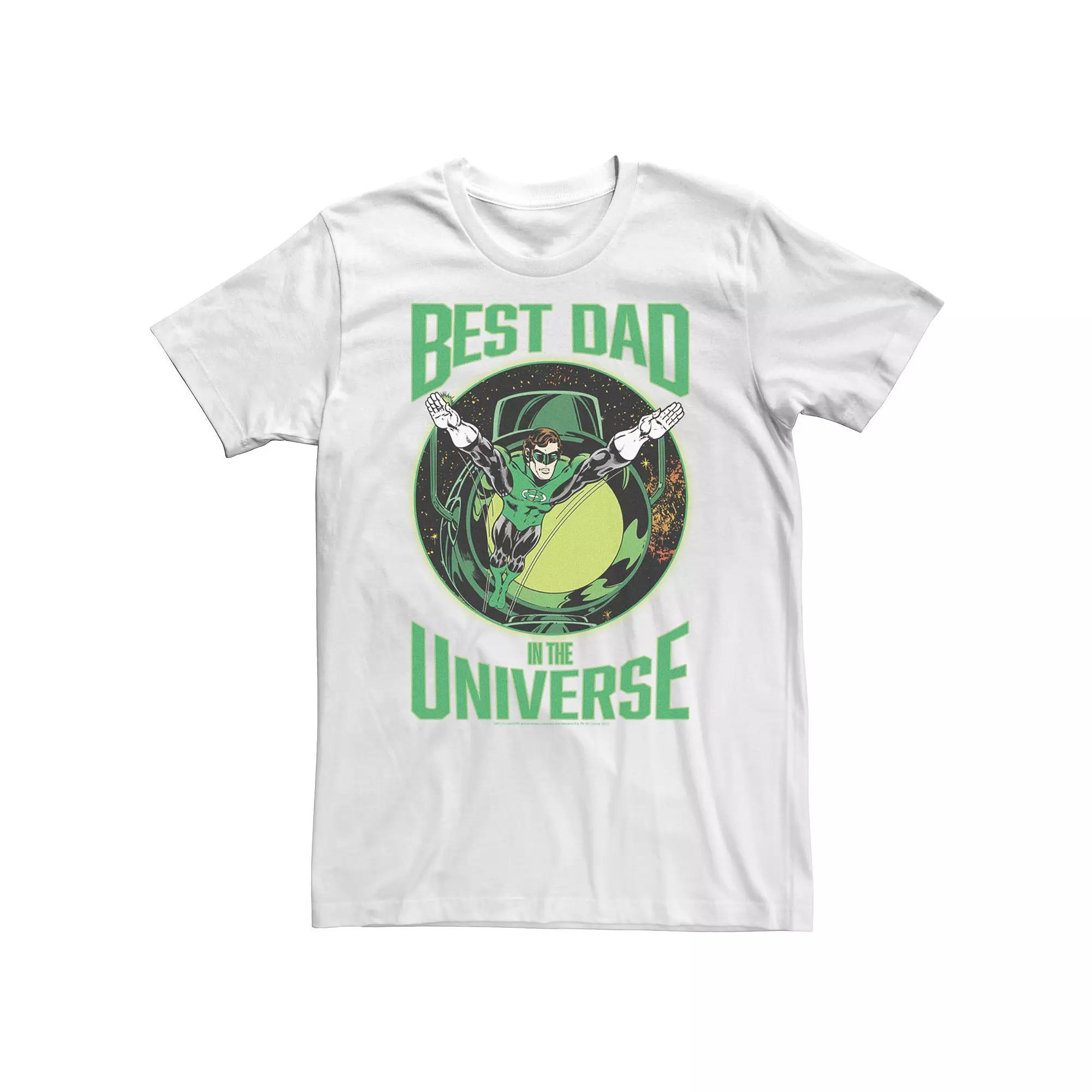 Big & Tall DC Comics Green Lantern Best Dad In The Universe Tee, Men's, Size: 3XL, Black Product Image