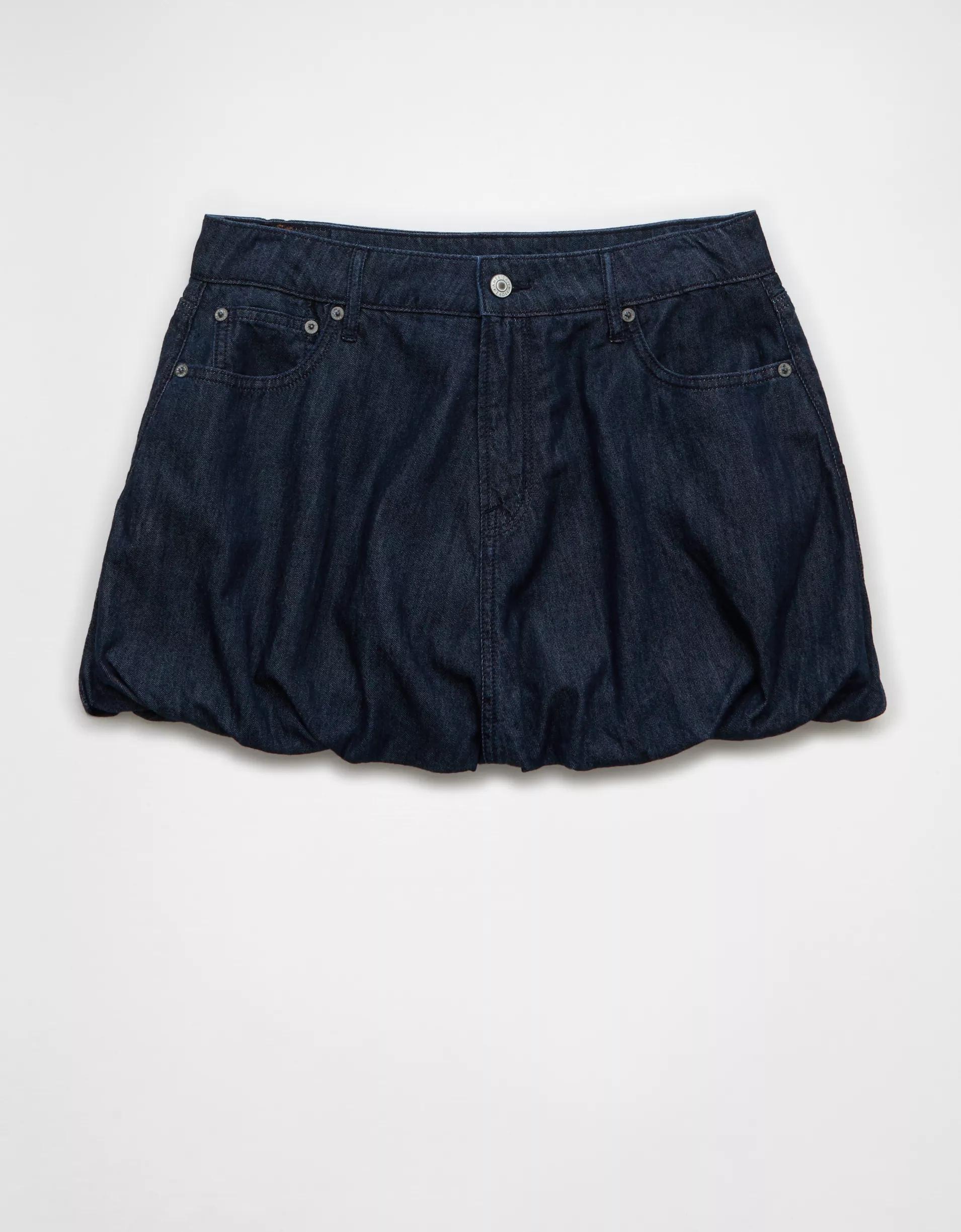 AE Stretch Denim Bubble Skirt Product Image