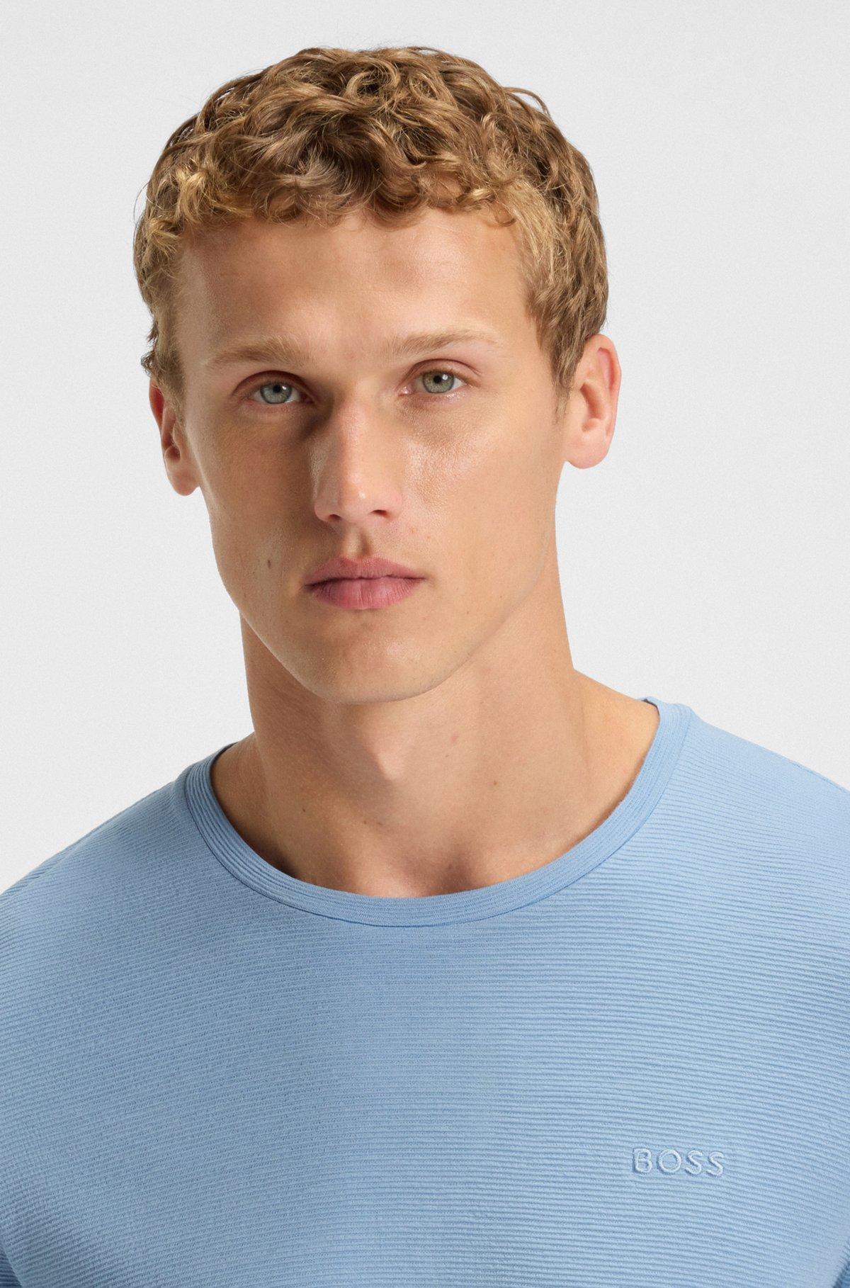 Embroidered-logo pyjama T-shirt in stretch jersey Product Image