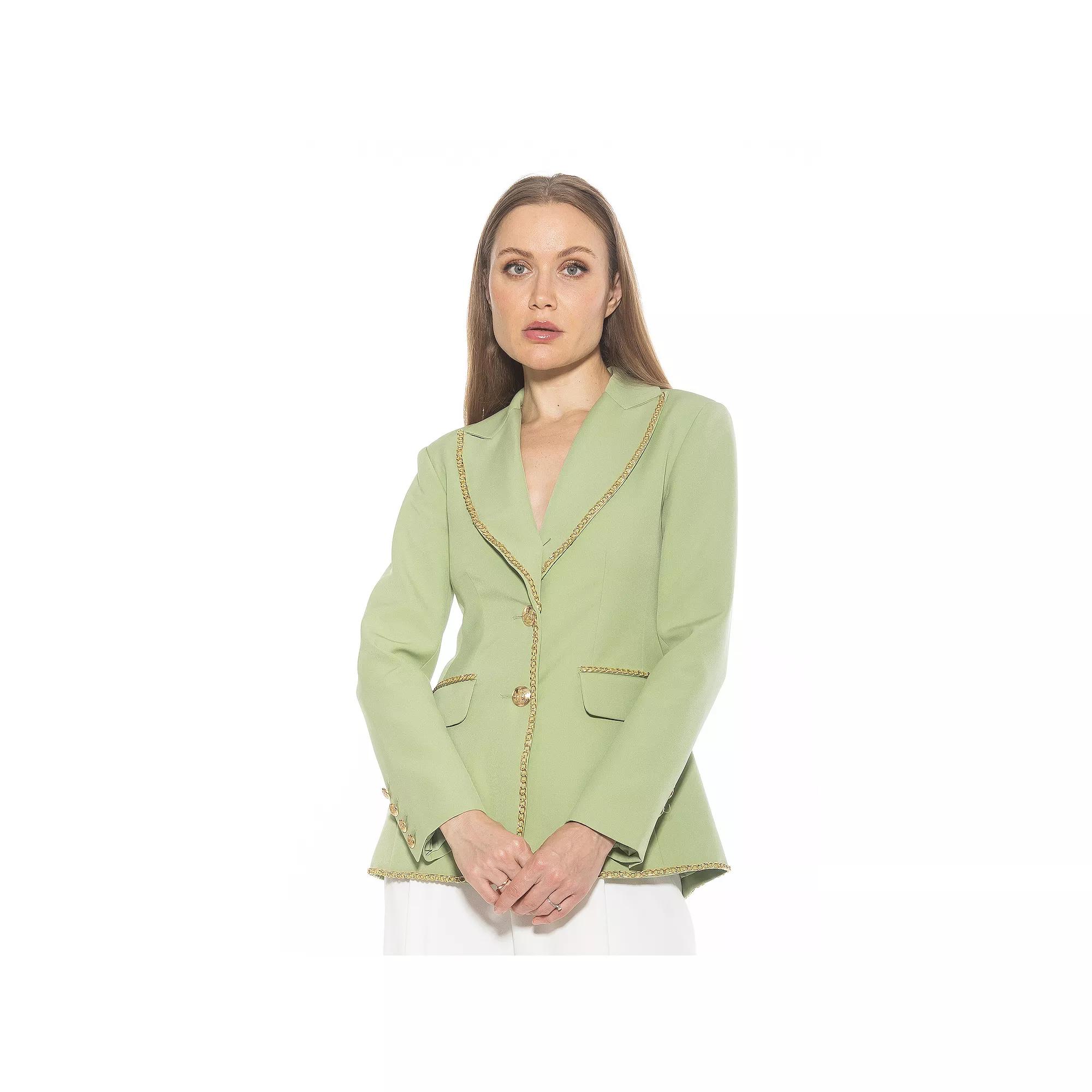 Women's ALEXIA ADMOR Janet Fitted Blazer With Chain Trim Detailing,  Product Image