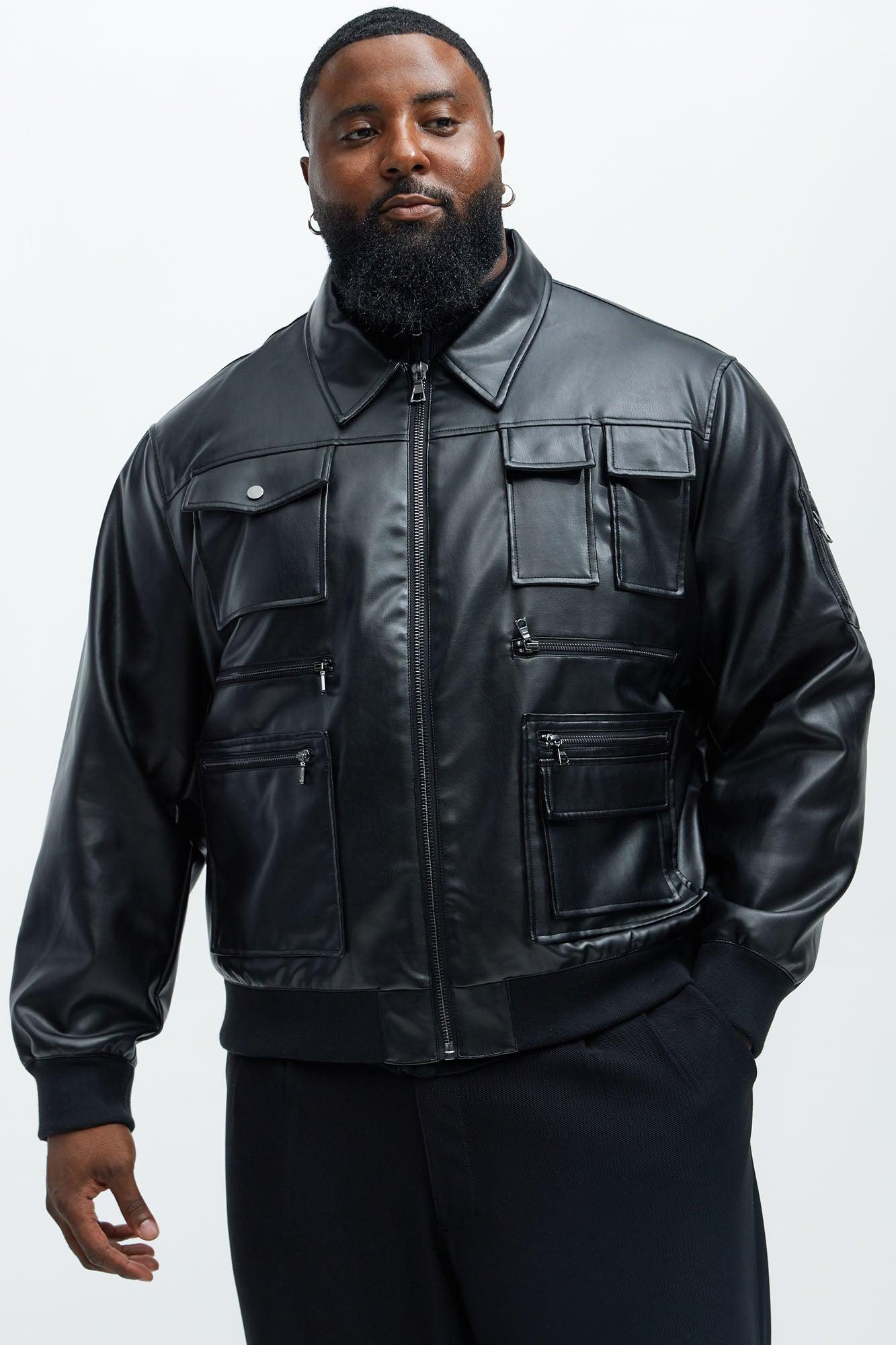 Austin Cargo Varsity Jacket - Black Product Image