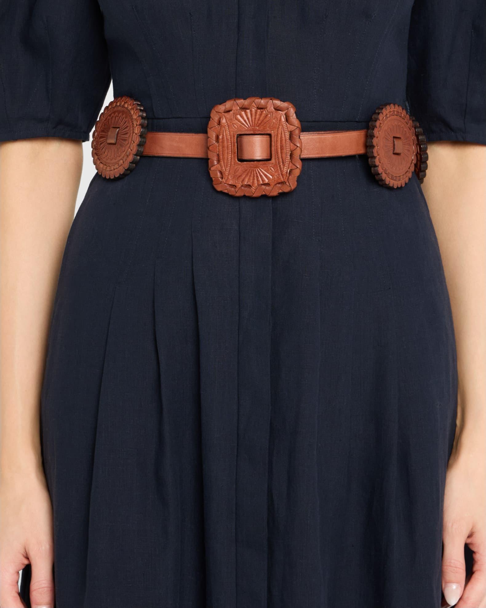 Western Leather Skinny Belt Product Image